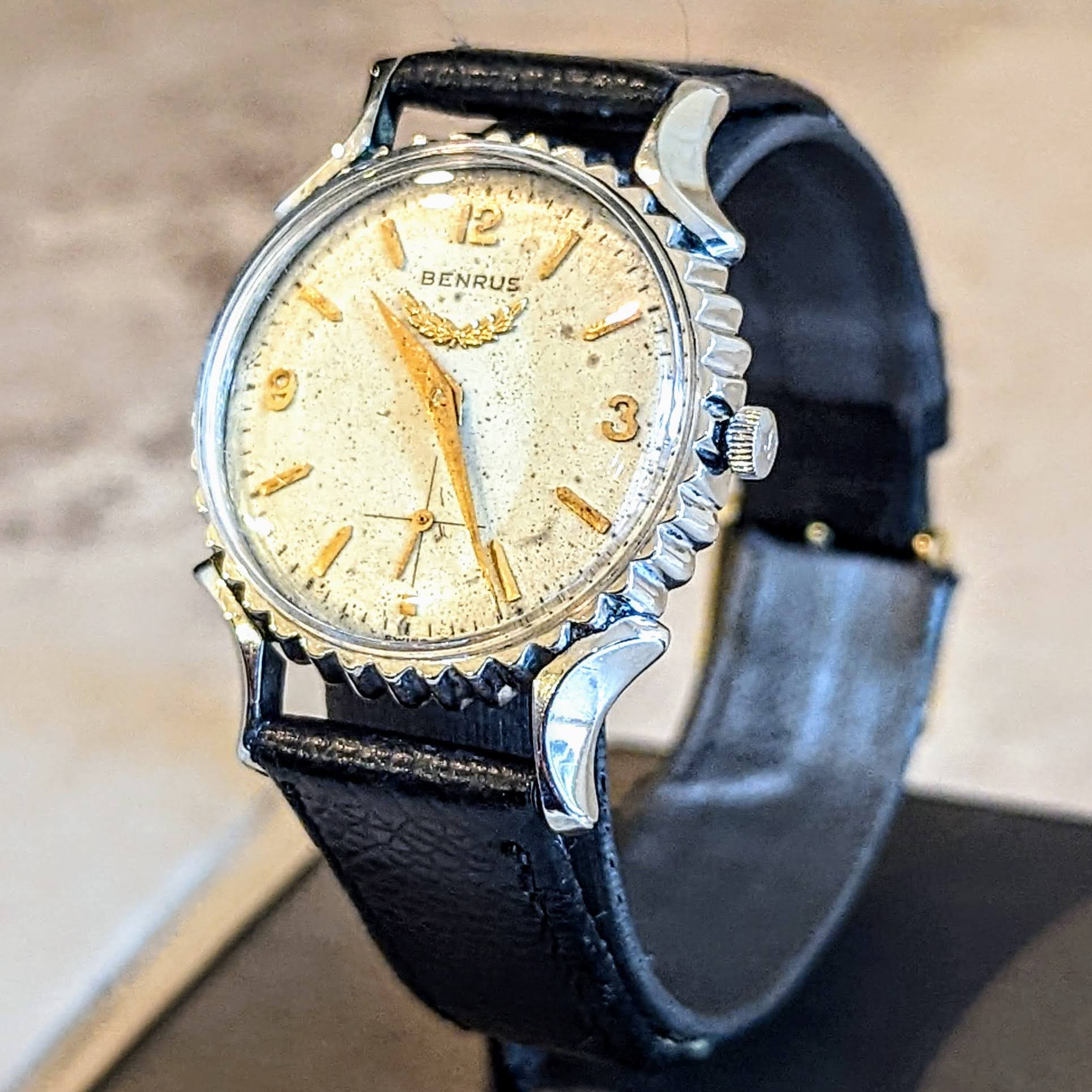 1940's BENRUS Bottle Cap Watch Model BB 14 Swiss Wristwatch 10K GF - Image 2