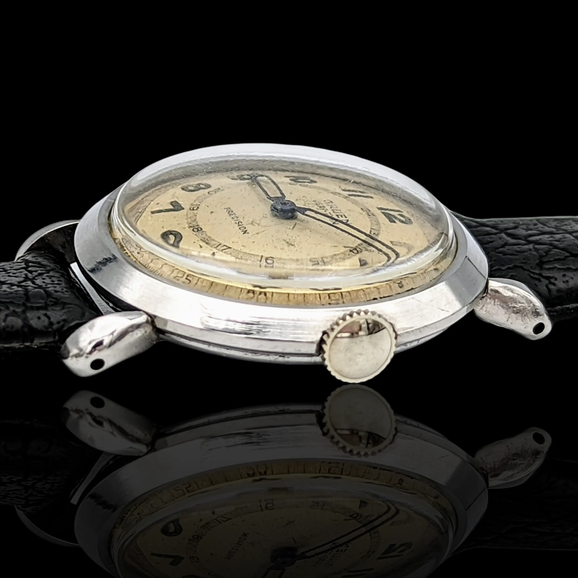 1940's GRUEN Veri-Thin PRECISION Watch 17 Jewels Cal. 420 SS Swiss - Image 10