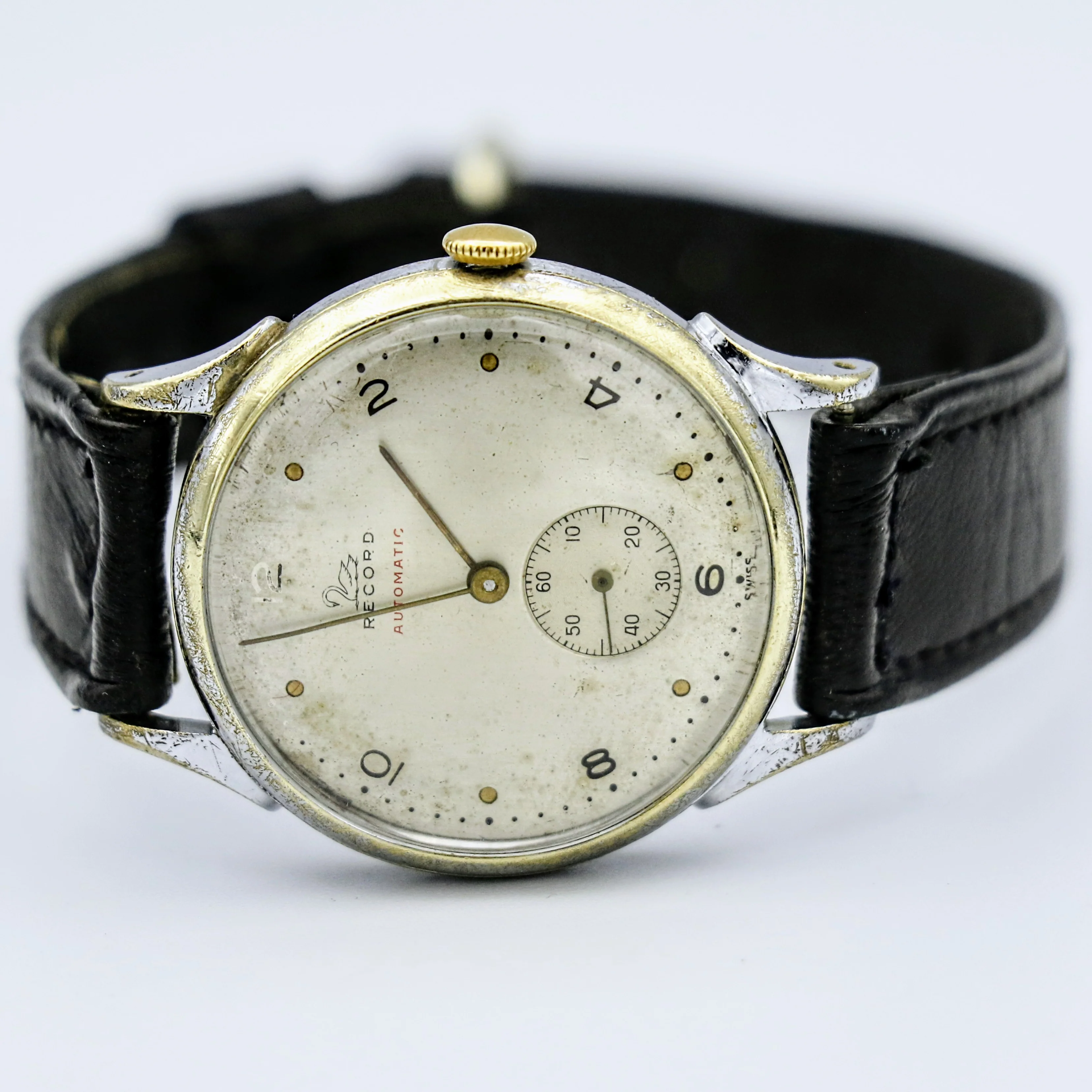 1940s RECORD Bumper Automatic Wristwatch Swiss Made Cal. 171 20 Jewels Watch - Image 14