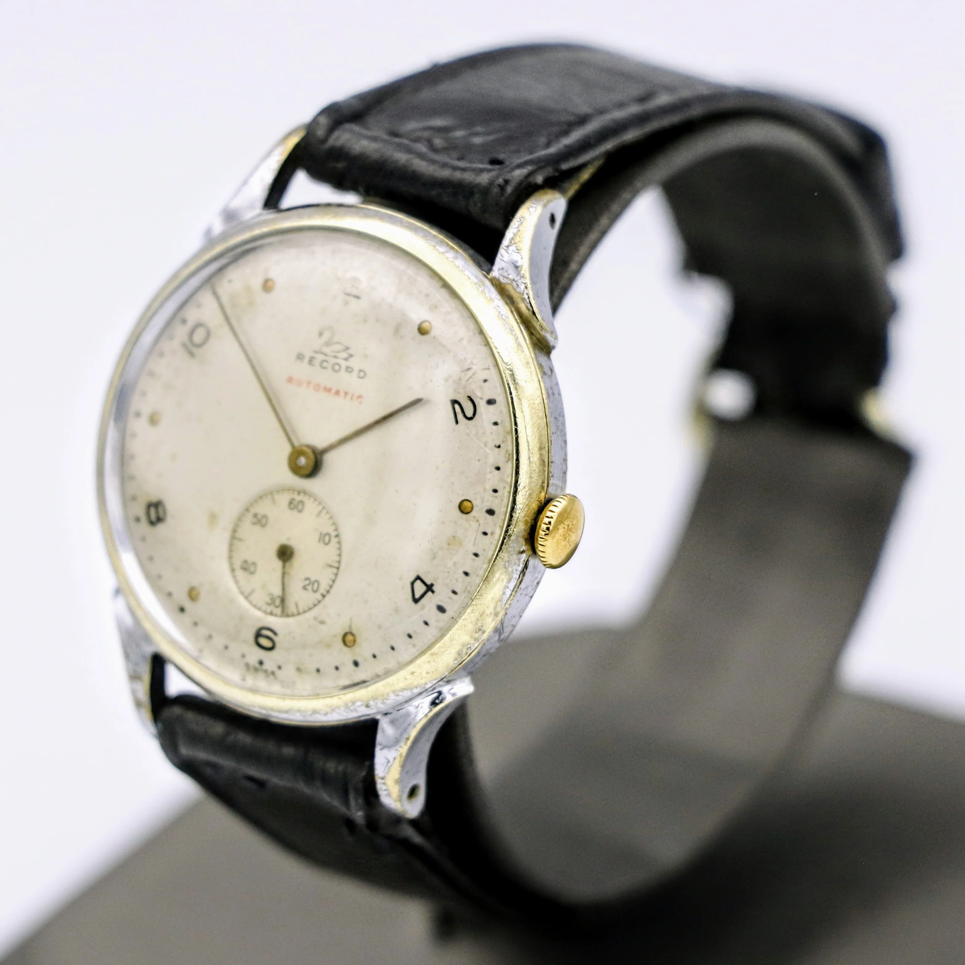 1940s RECORD Bumper Automatic Wristwatch Swiss Made Cal. 171 20 Jewels Watch - Image 4