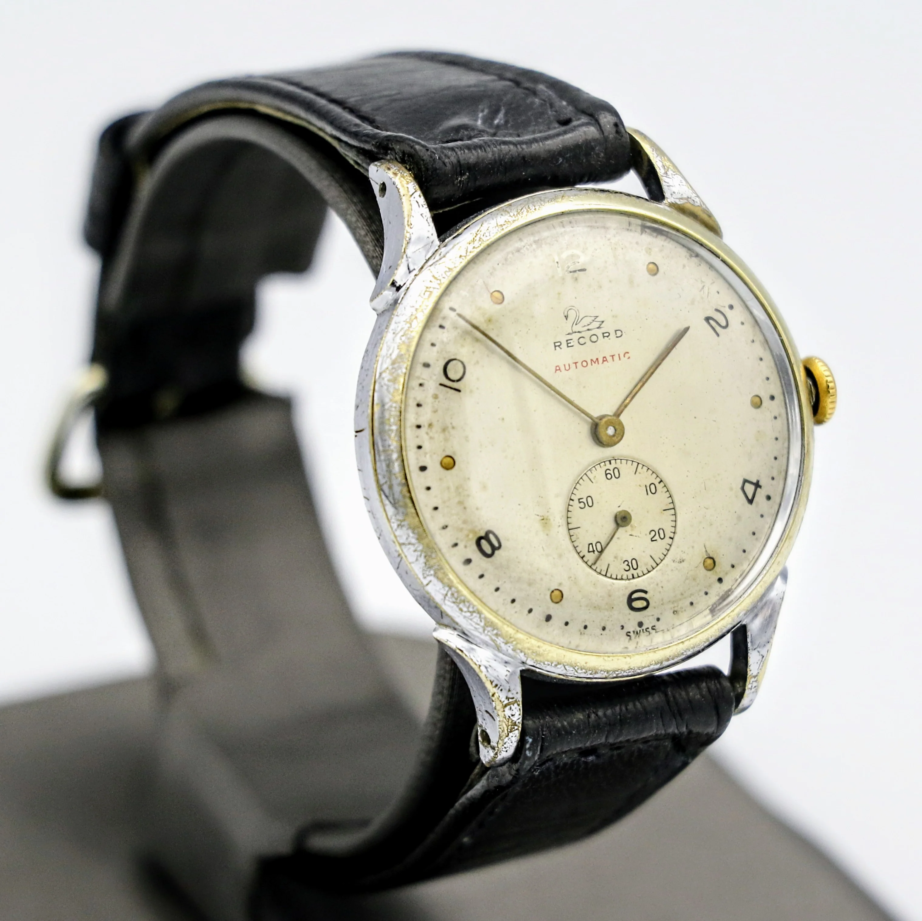 1940s RECORD Bumper Automatic Wristwatch Swiss Made Cal. 171 20 Jewels Watch - Image 7