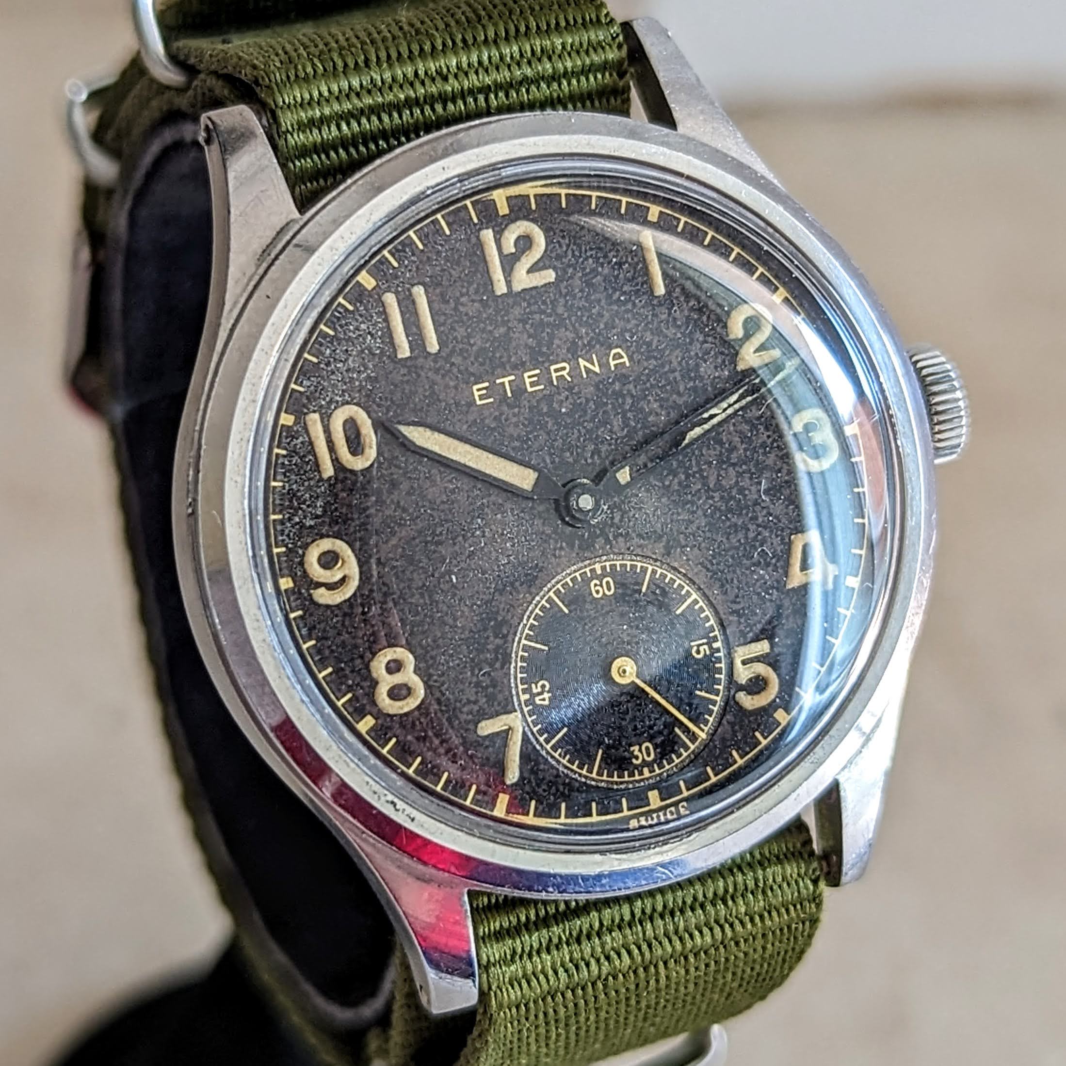 1942 ETERNA WWII Military Jumbo Wristwatch Ref. 138.92 Cal. 852 - Radium Dial Watch - Image 2