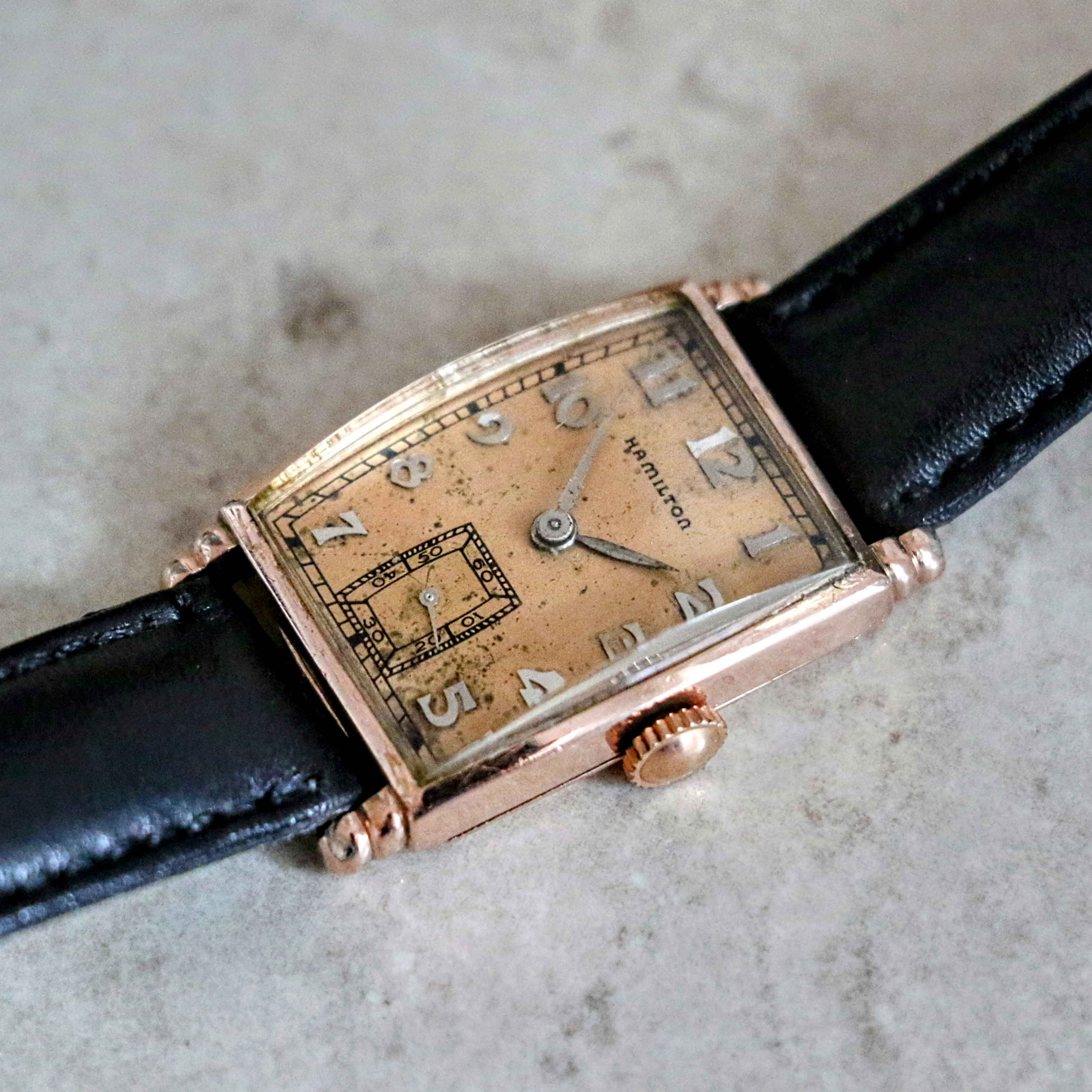 1941 HAMILTON Myron Wristwatch 10K Coral (Rose) G.F. Watch Grade 980 U.S.A. Made - Image 10