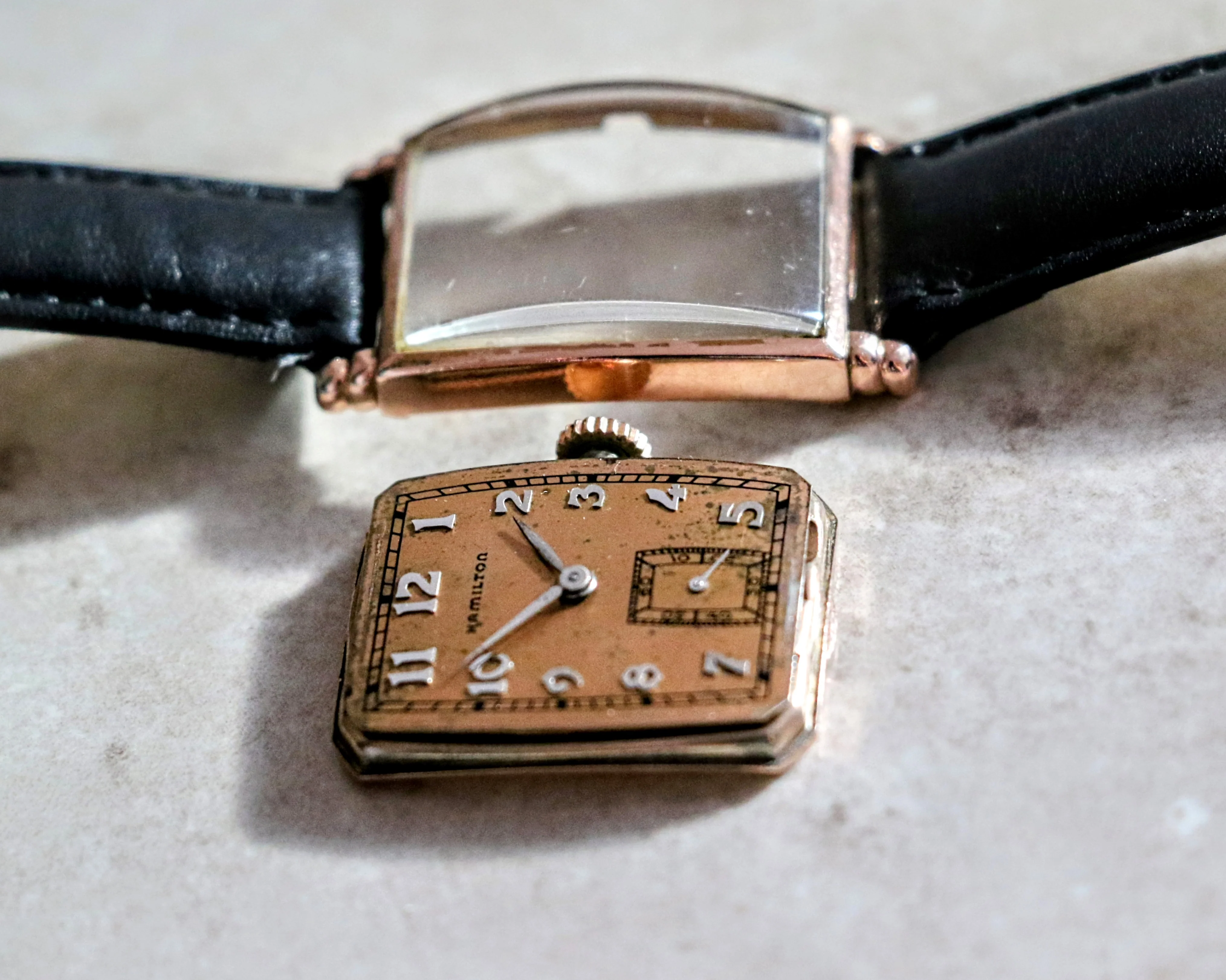 1941 HAMILTON Myron Wristwatch 10K Coral (Rose) G.F. Watch Grade 980 U.S.A. Made - Image 11