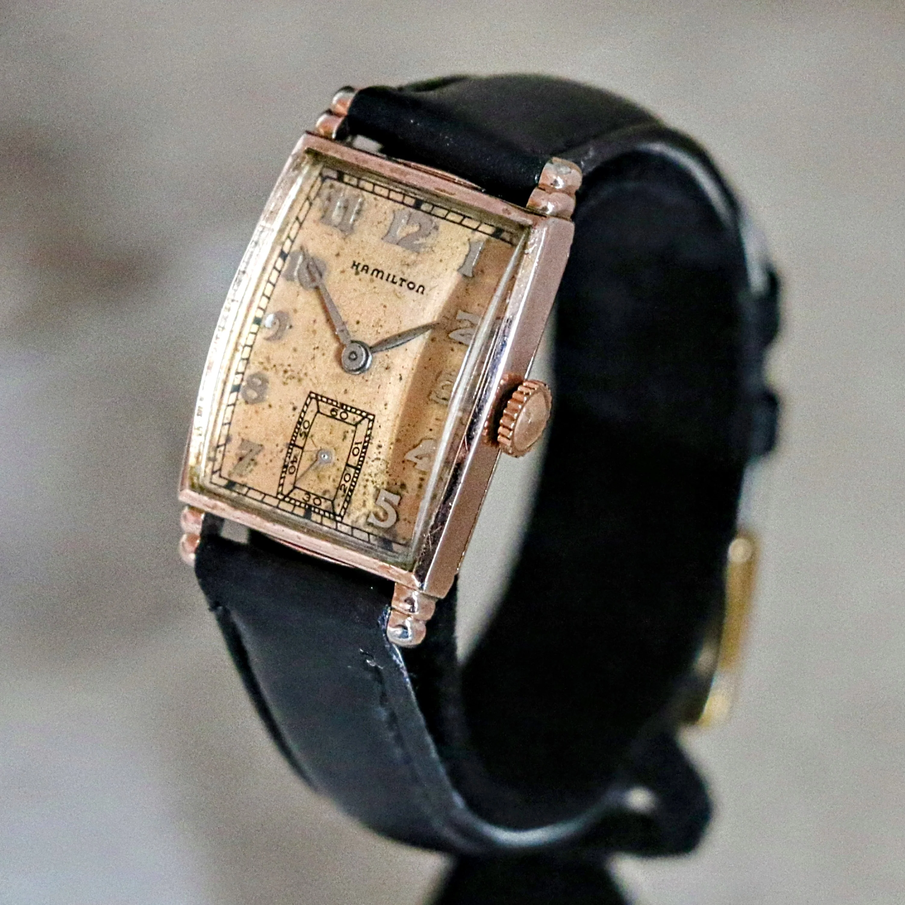 1941 HAMILTON Myron Wristwatch 10K Coral (Rose) G.F. Watch Grade 980 U.S.A. Made - Image 6