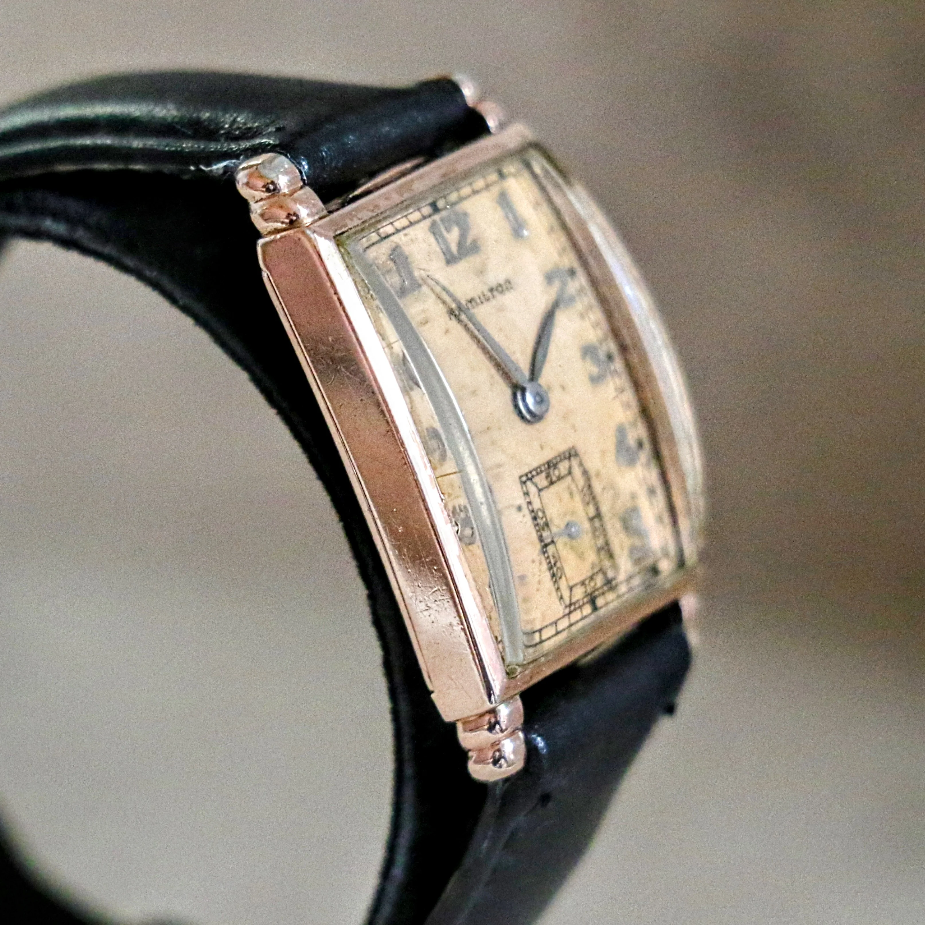 1941 HAMILTON Myron Wristwatch 10K Coral (Rose) G.F. Watch Grade 980 U.S.A. Made - Image 8