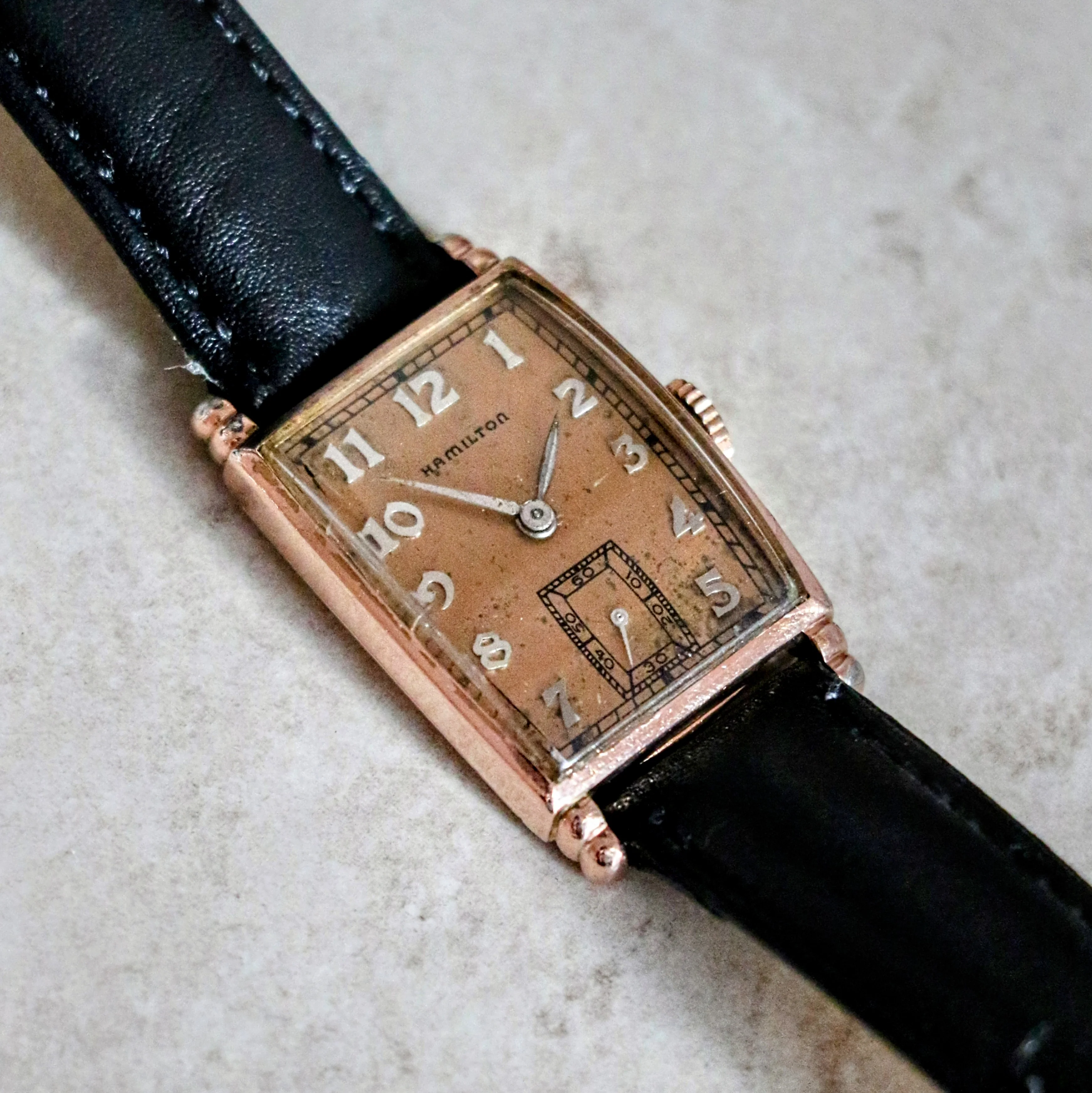 1941 HAMILTON Myron Wristwatch 10K Coral (Rose) G.F. Watch Grade 980 U.S.A. Made - Image 9