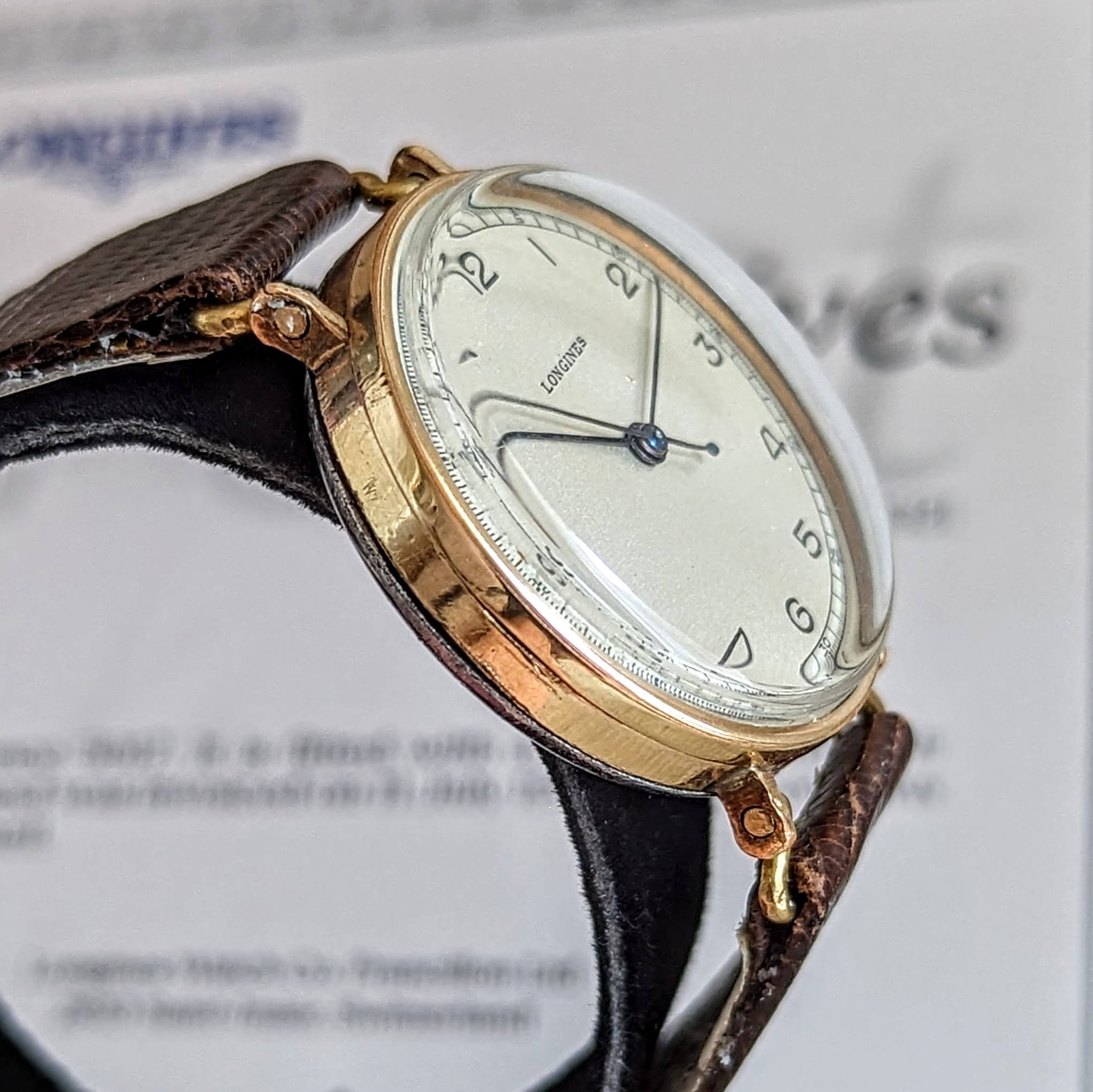 1942 LONGINES Mechanical Wristwatch Ref. 5017 Flexible Lugs Vintage Watch - Image 10