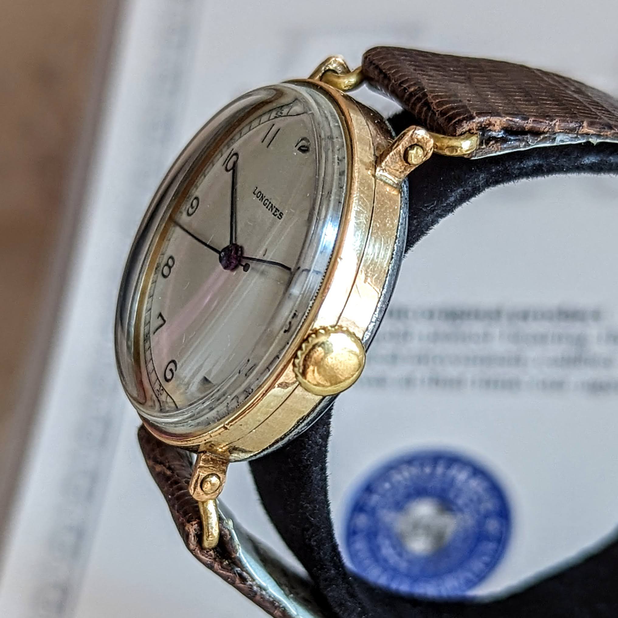 1942 LONGINES Mechanical Wristwatch Ref. 5017 Flexible Lugs Vintage Watch - Image 11