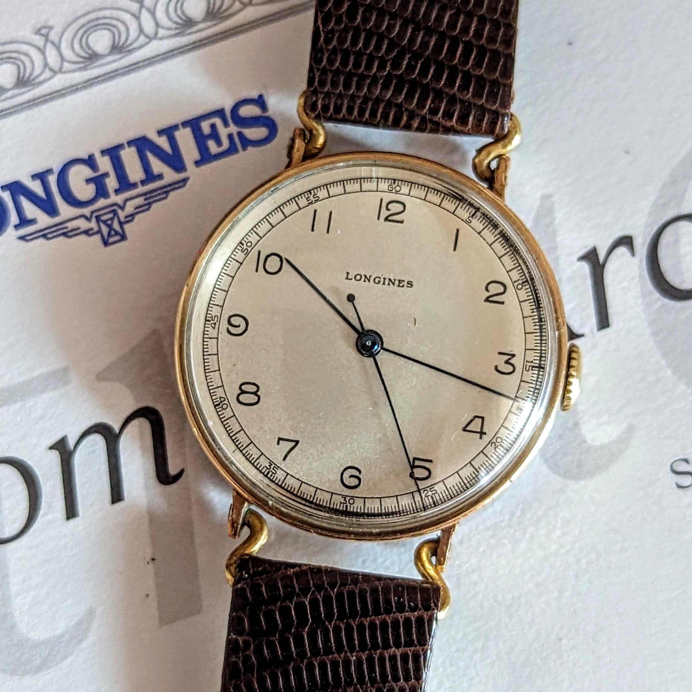 1942 LONGINES Mechanical Wristwatch Ref. 5017 Flexible Lugs Vintage Watch - Image 13