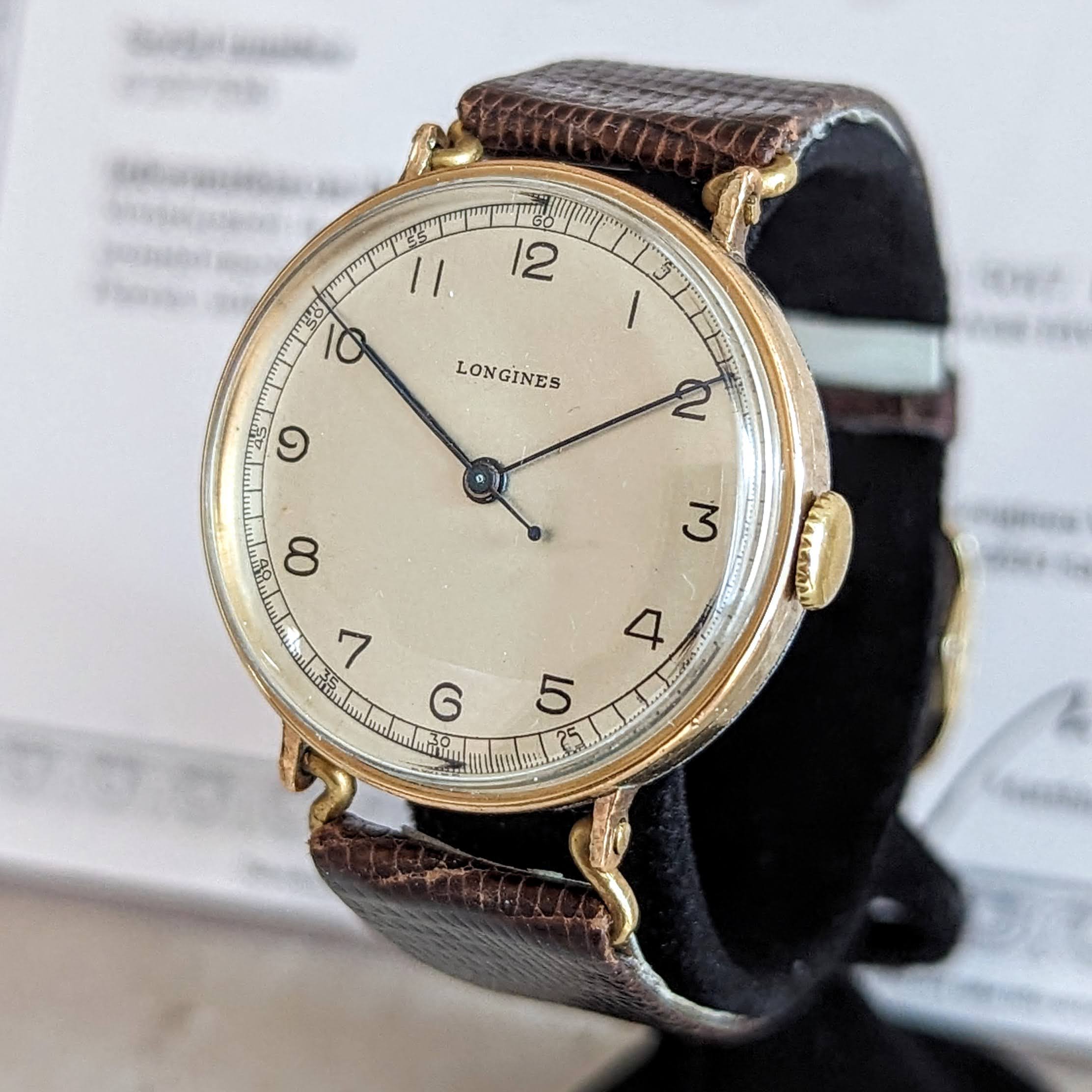 1942 LONGINES Mechanical Wristwatch Ref. 5017 Flexible Lugs Vintage Watch - Image 3