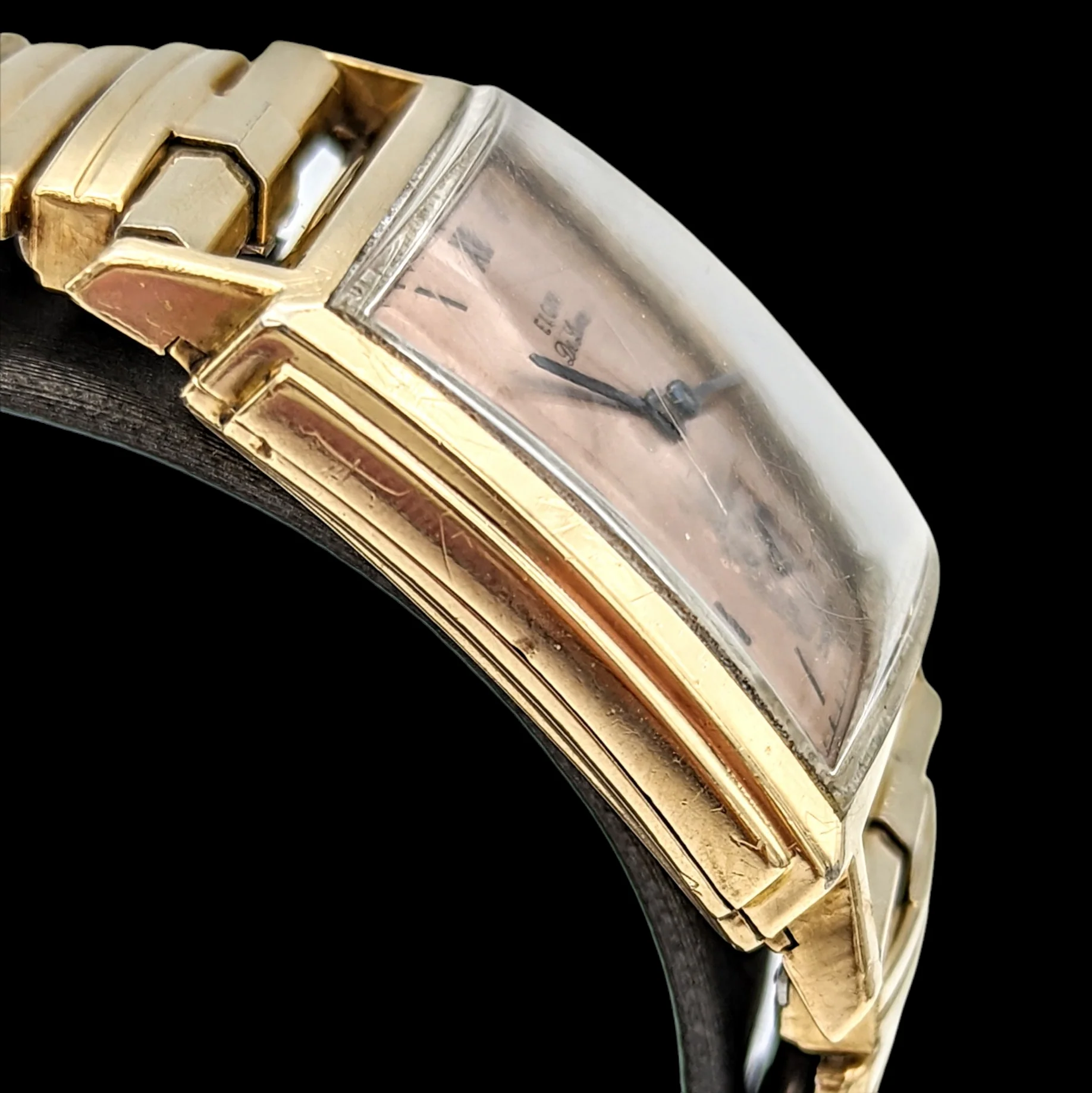 1943 ELGIN De Luxe Watch Rose Gold Dial Grade 555 Ref. 3869 - Image 13