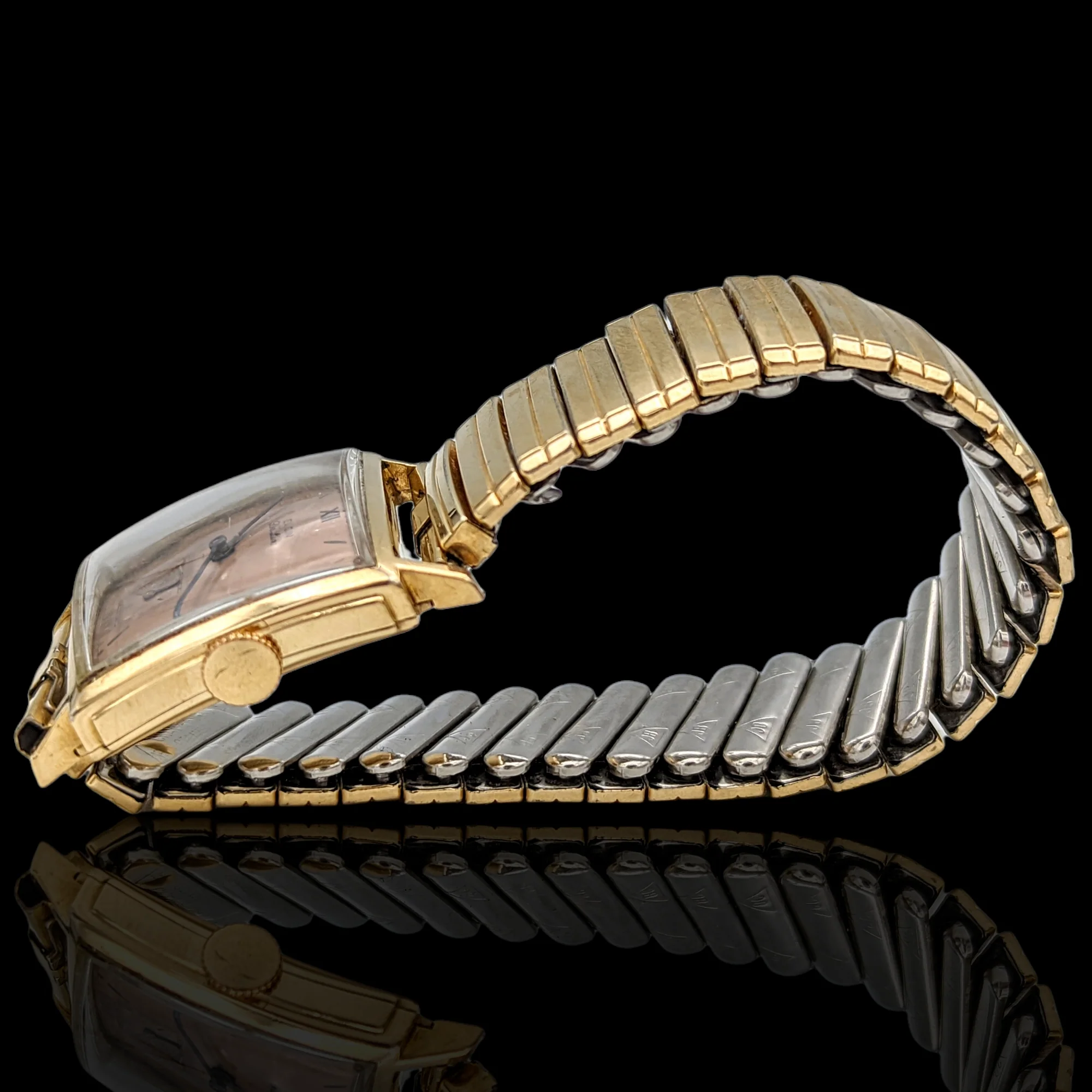 1943 ELGIN De Luxe Watch Rose Gold Dial Grade 555 Ref. 3869 - Image 14