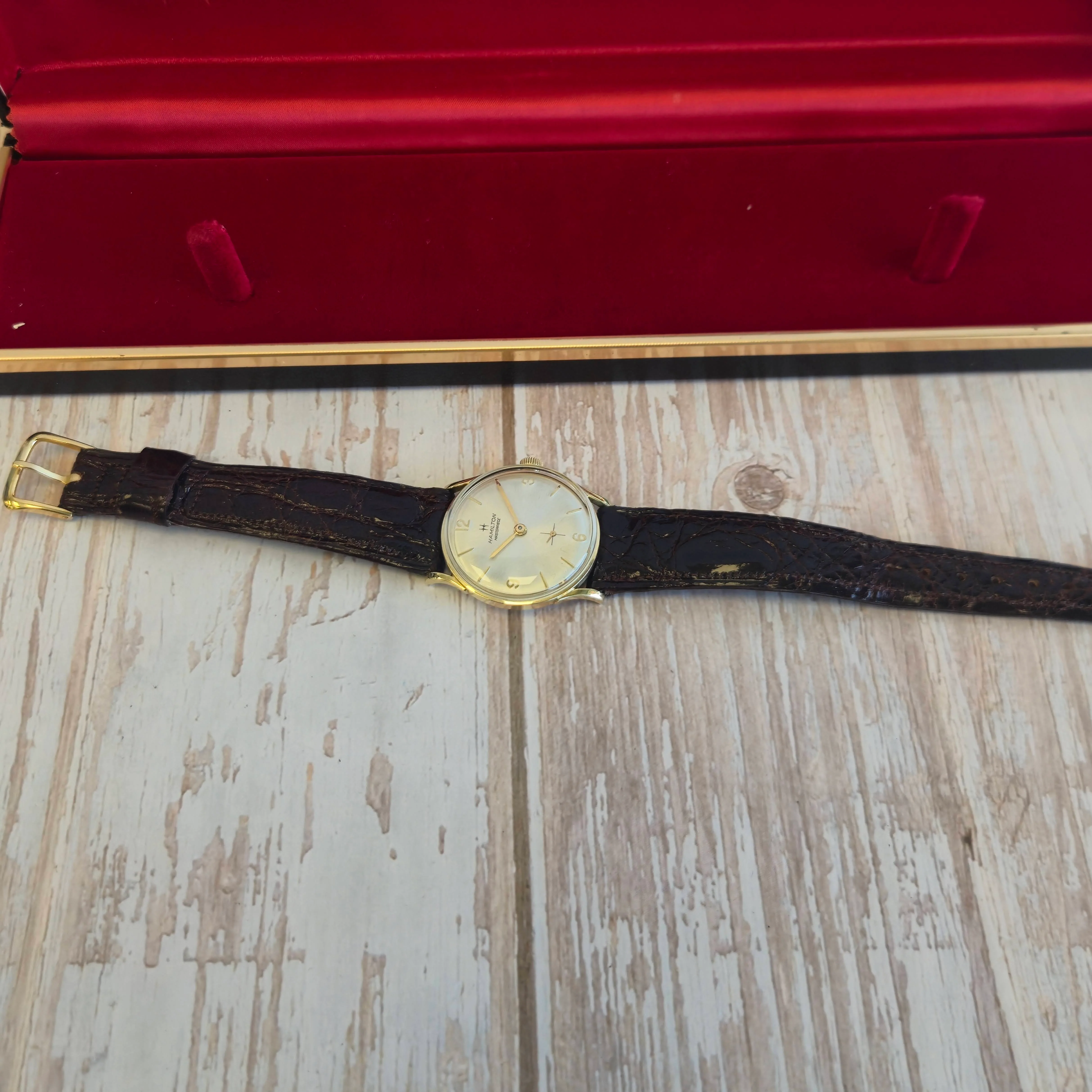 1943 Hamilton Masterpiece 14K Gold Watch Award Wristwatch ALL Original - IN BOX! - Image 11