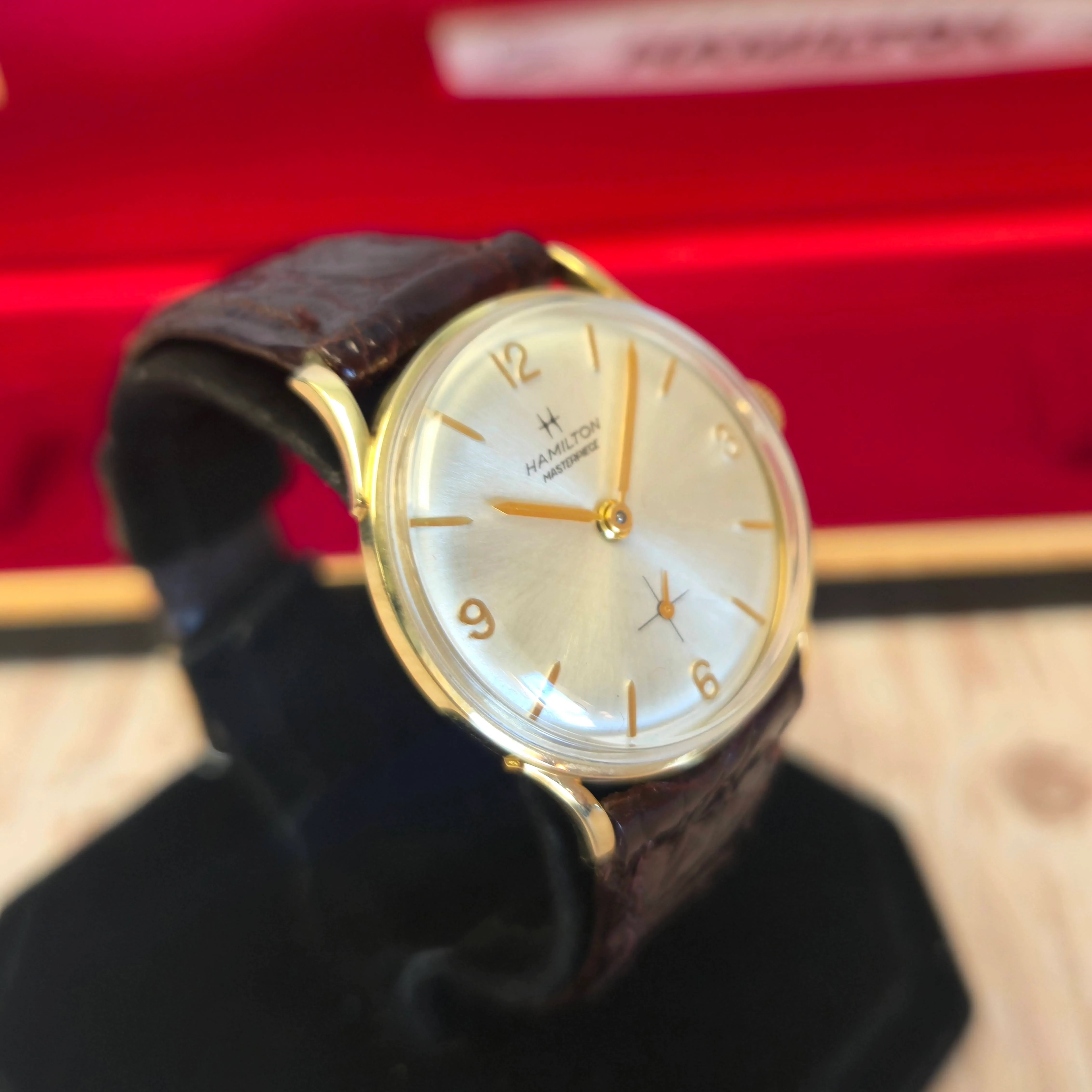 1943 Hamilton Masterpiece 14K Gold Watch Award Wristwatch ALL Original - IN BOX! - Image 3
