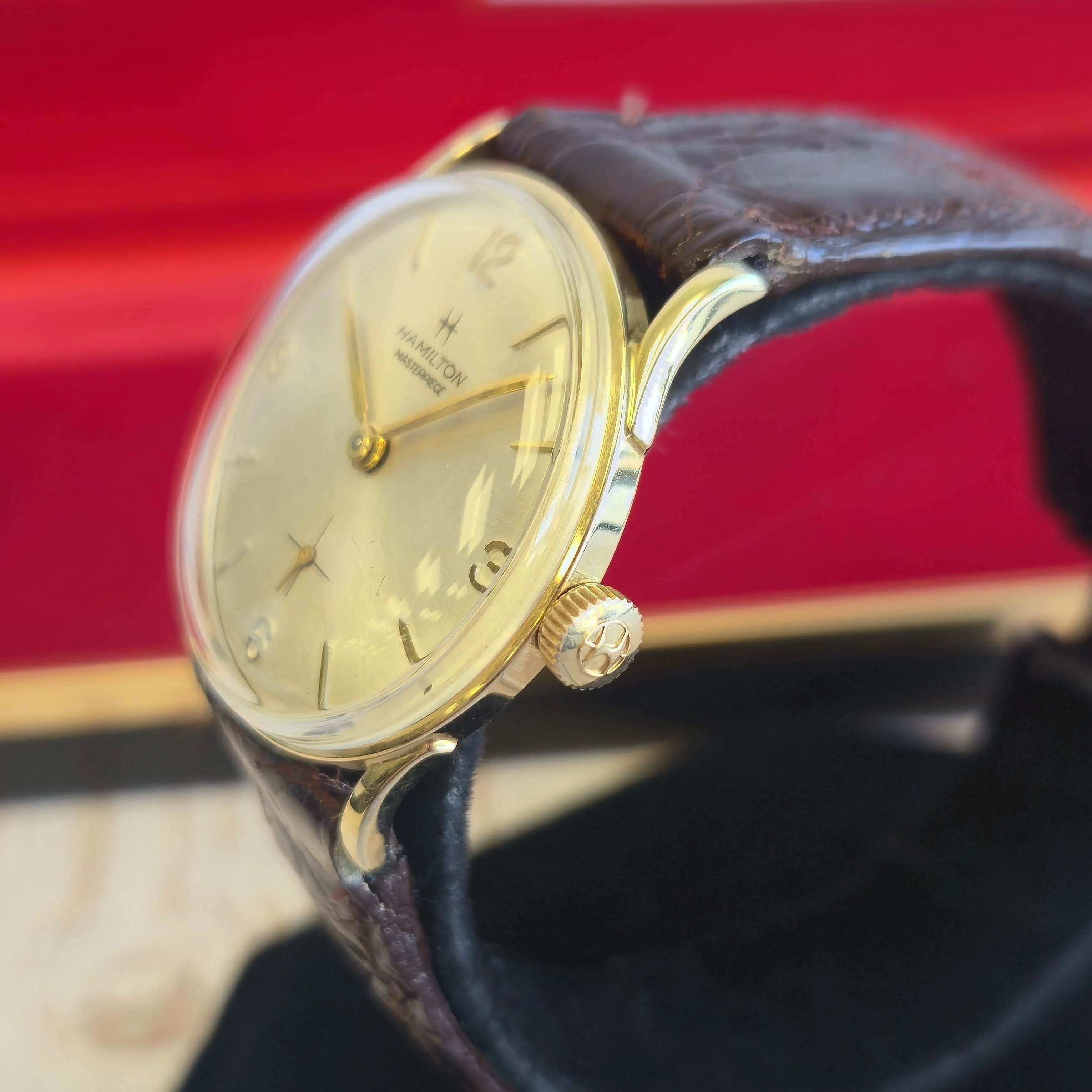 1943 Hamilton Masterpiece 14K Gold Watch Award Wristwatch ALL Original - IN BOX! - Image 4