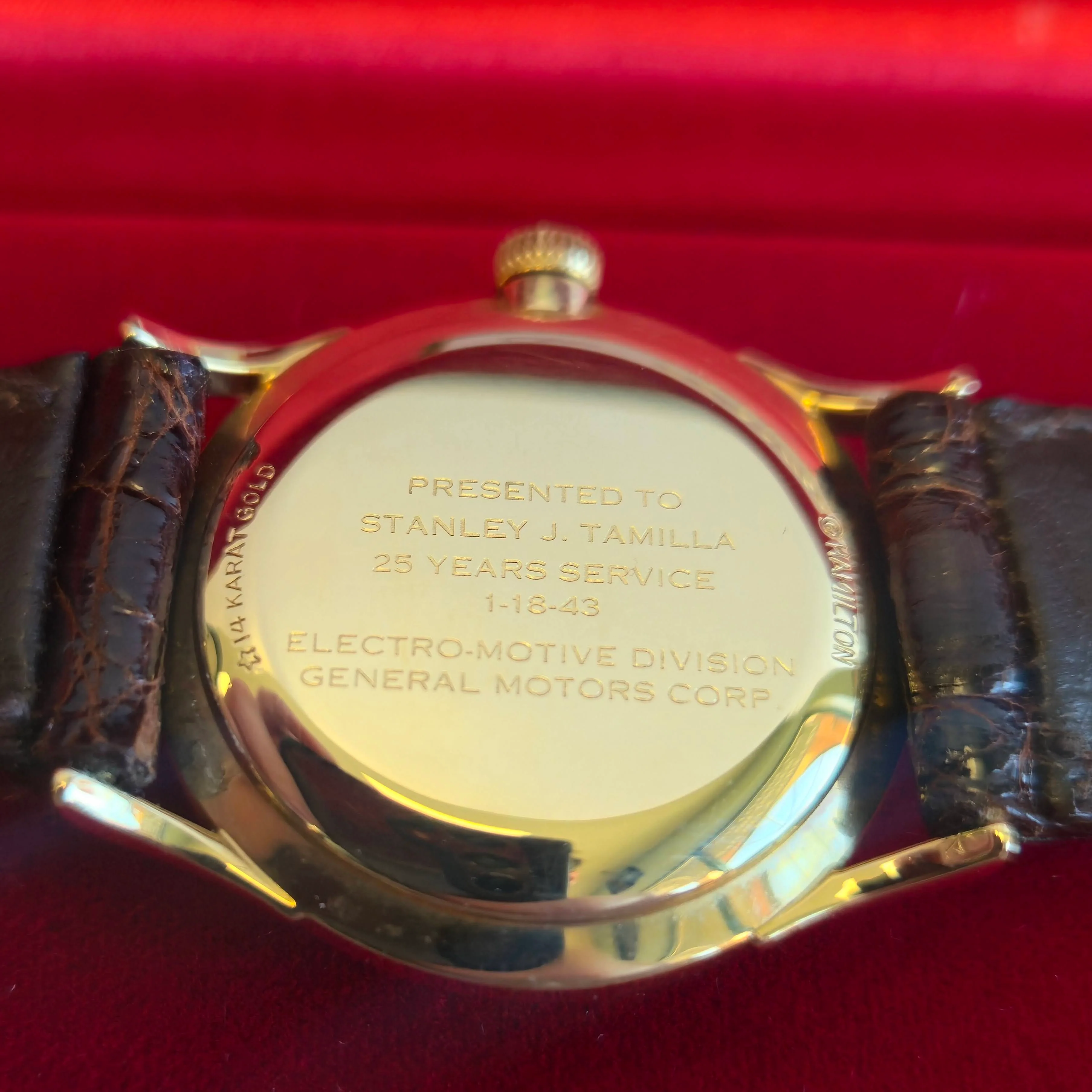 1943 Hamilton Masterpiece 14K Gold Watch Award Wristwatch ALL Original - IN BOX! - Image 7