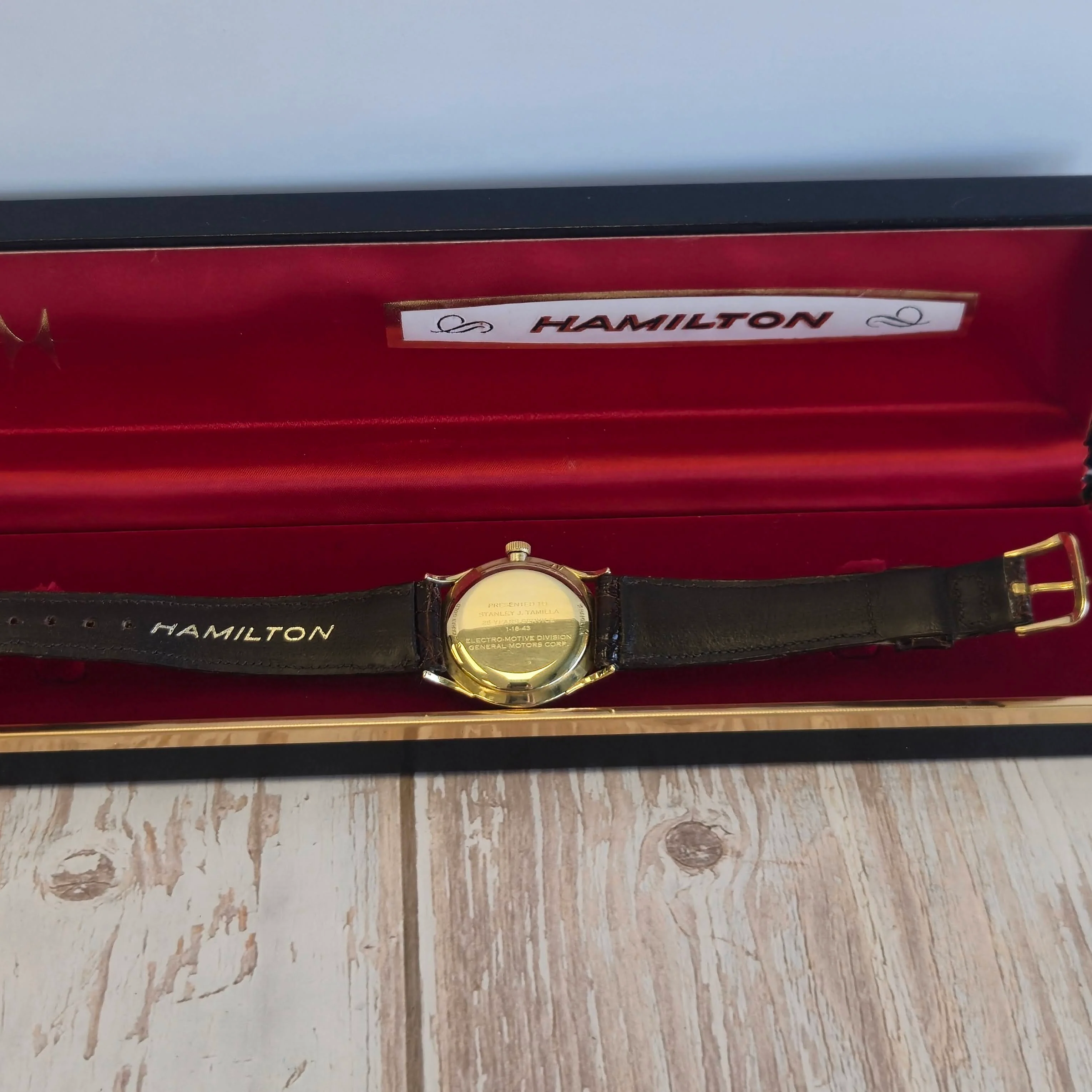 1943 Hamilton Masterpiece 14K Gold Watch Award Wristwatch ALL Original - IN BOX! - Image 8