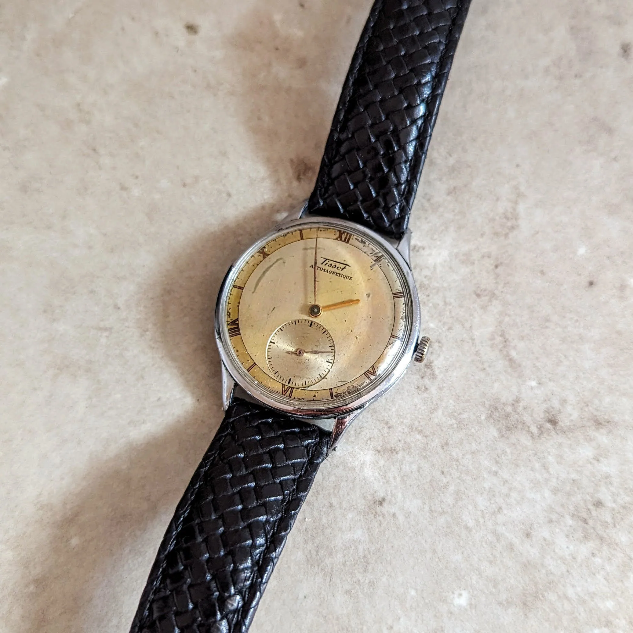 1943 TISSOT Antimagnetique Wristwatch Jumbo Case 35mm Swiss Watch - Image 11