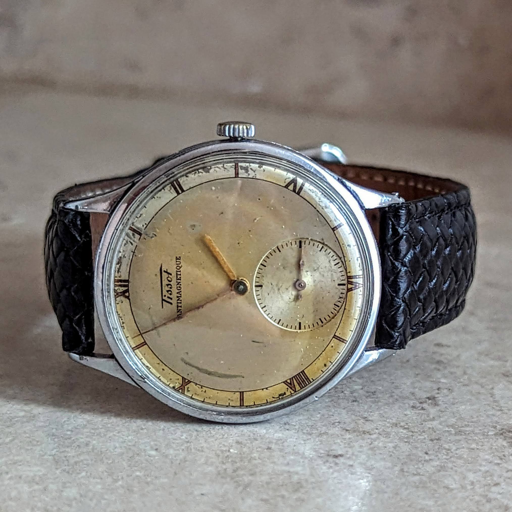 1943 TISSOT Antimagnetique Wristwatch Jumbo Case 35mm Swiss Watch - Image 12