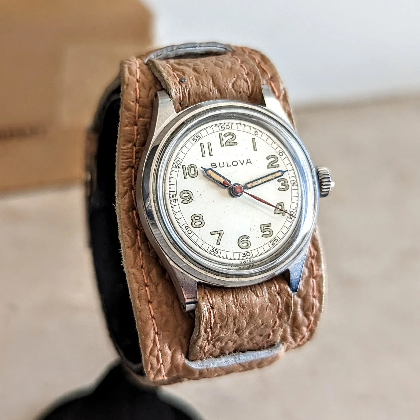 1944 BULOVA Watertite Service Wristwatch 17 Jewels Swiss Made Watch - Image 4