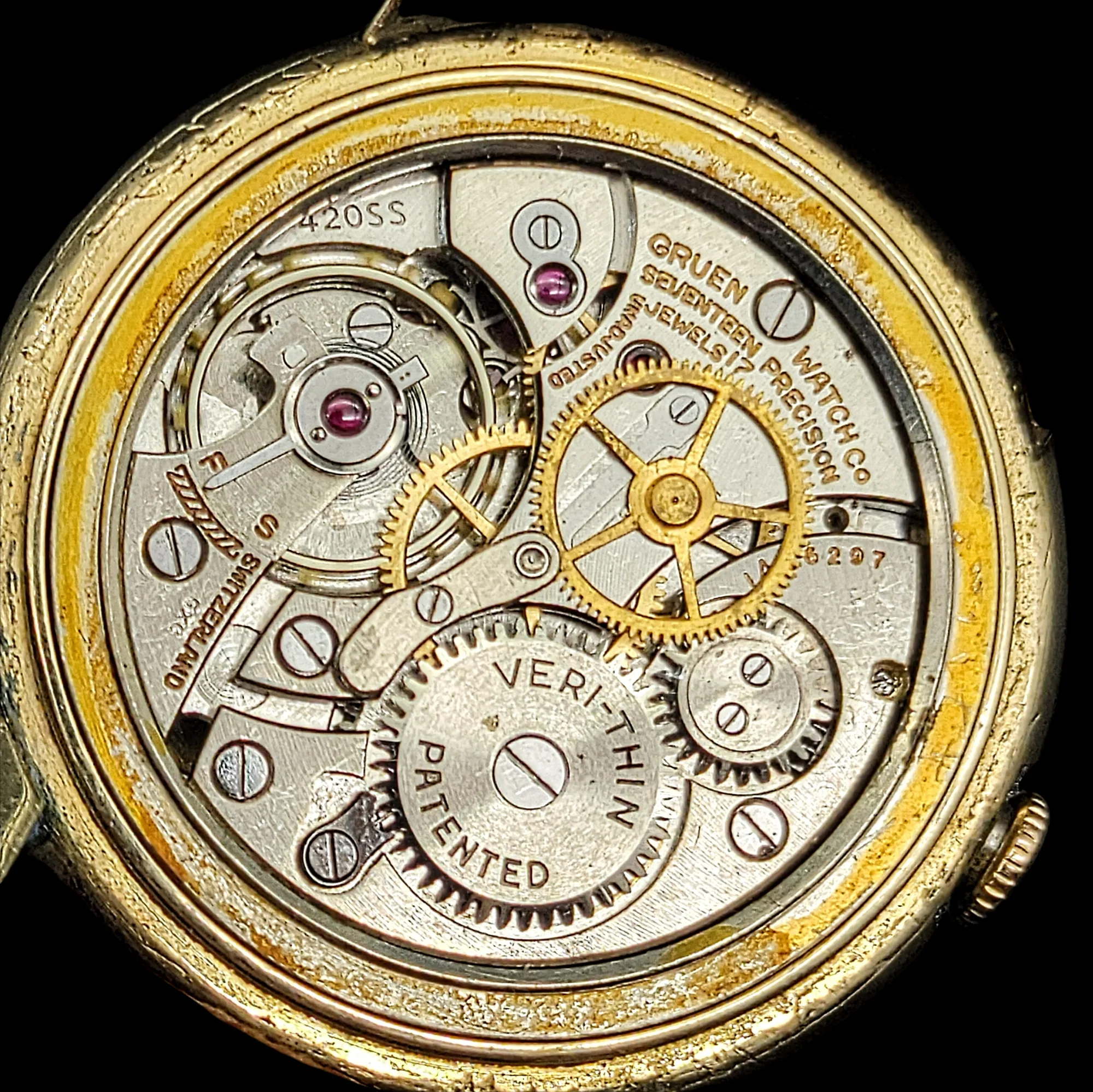 1944 GRUEN Veri-Thin PRECISION Watch 17 Jewels Cal. 420 SS - Image 13