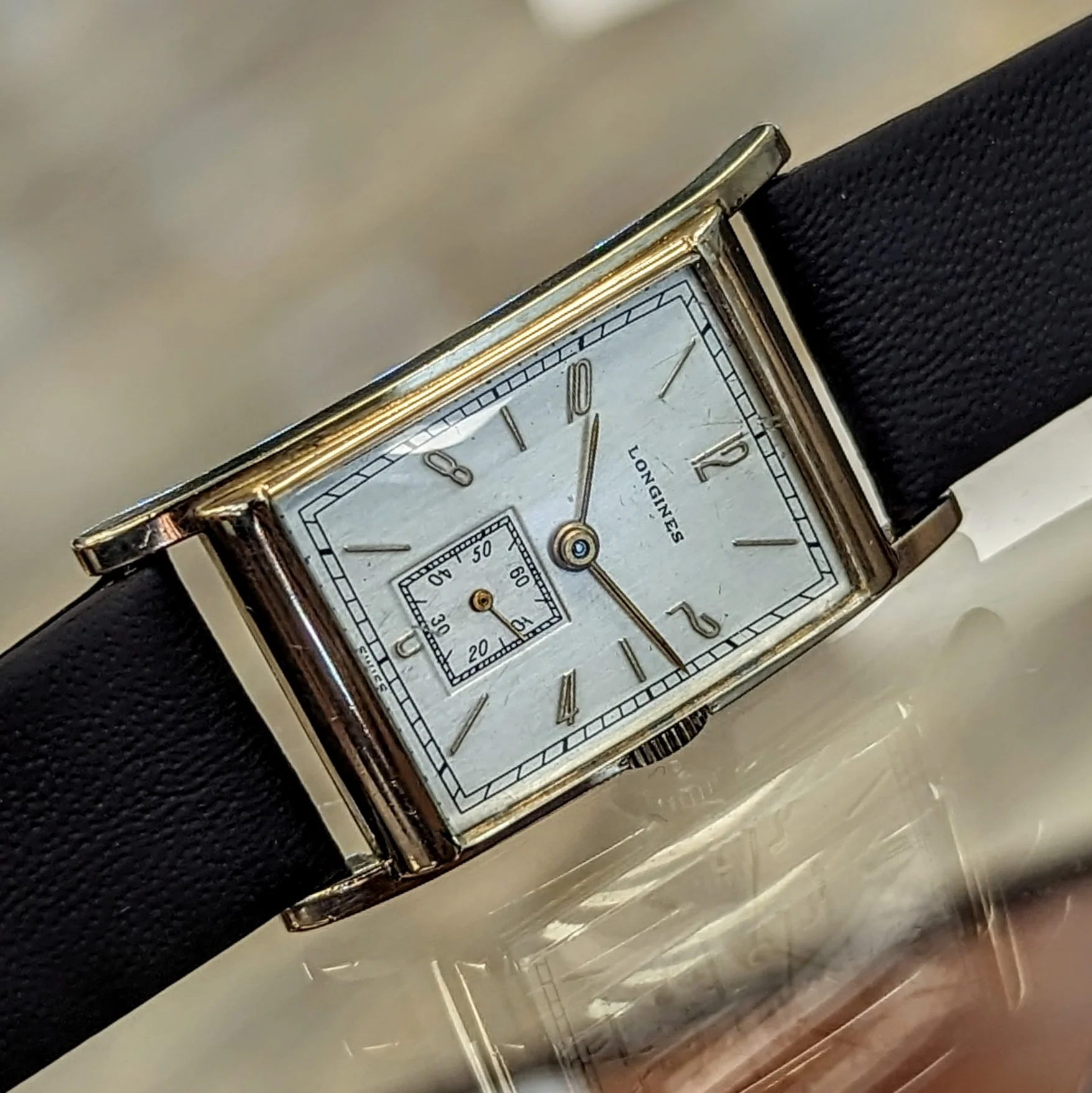 1944 LONGINES Watch 17 Jewels Cal. 9L Wristwatch 10K GF Tank Case Wristwatch - Image 7
