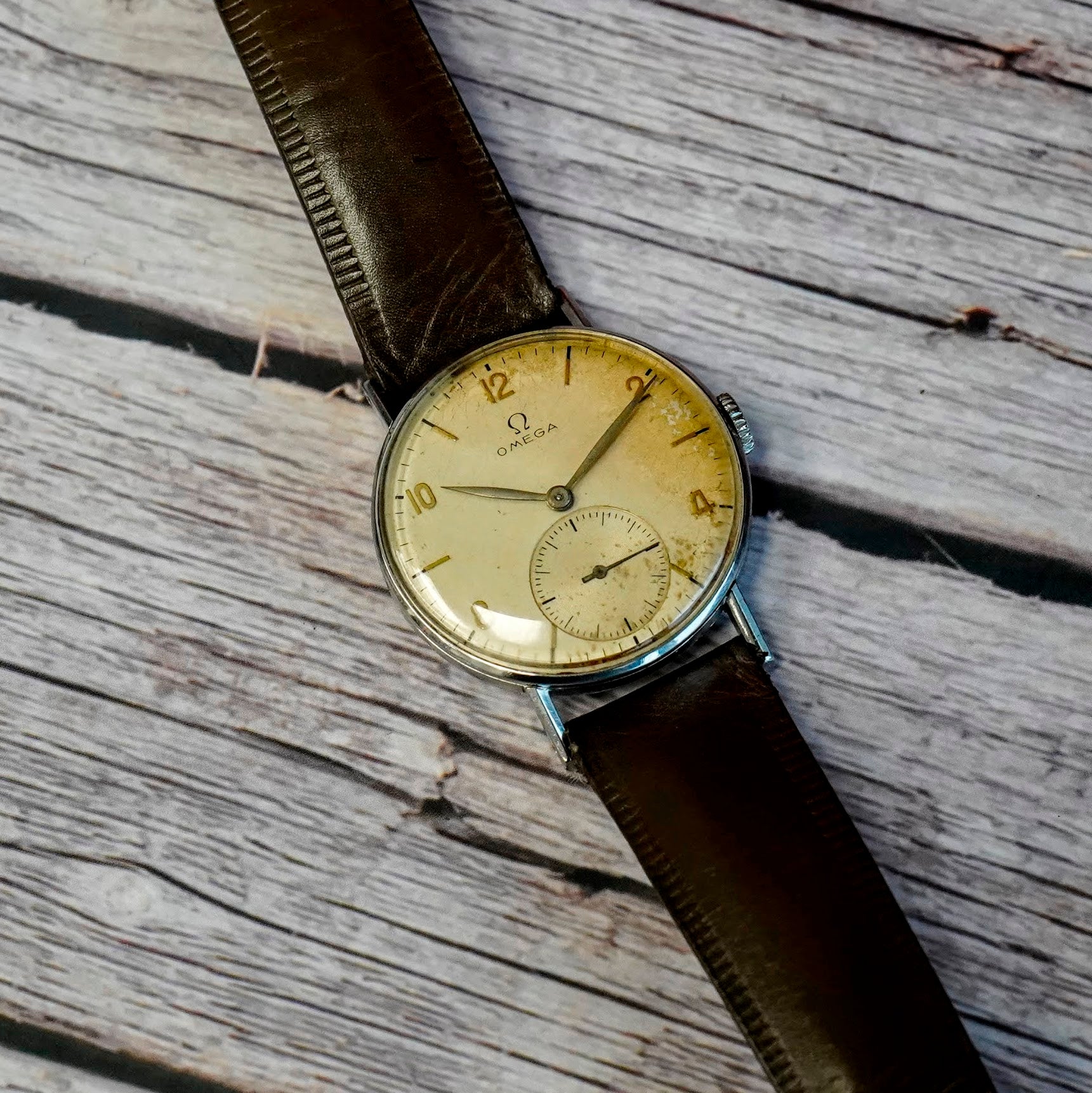 1944 Omega Jumbo Watch 35mm 15 Jewels Cal. 30T2 Ref. 2338/2 Wristwatch S.S. - Image 9