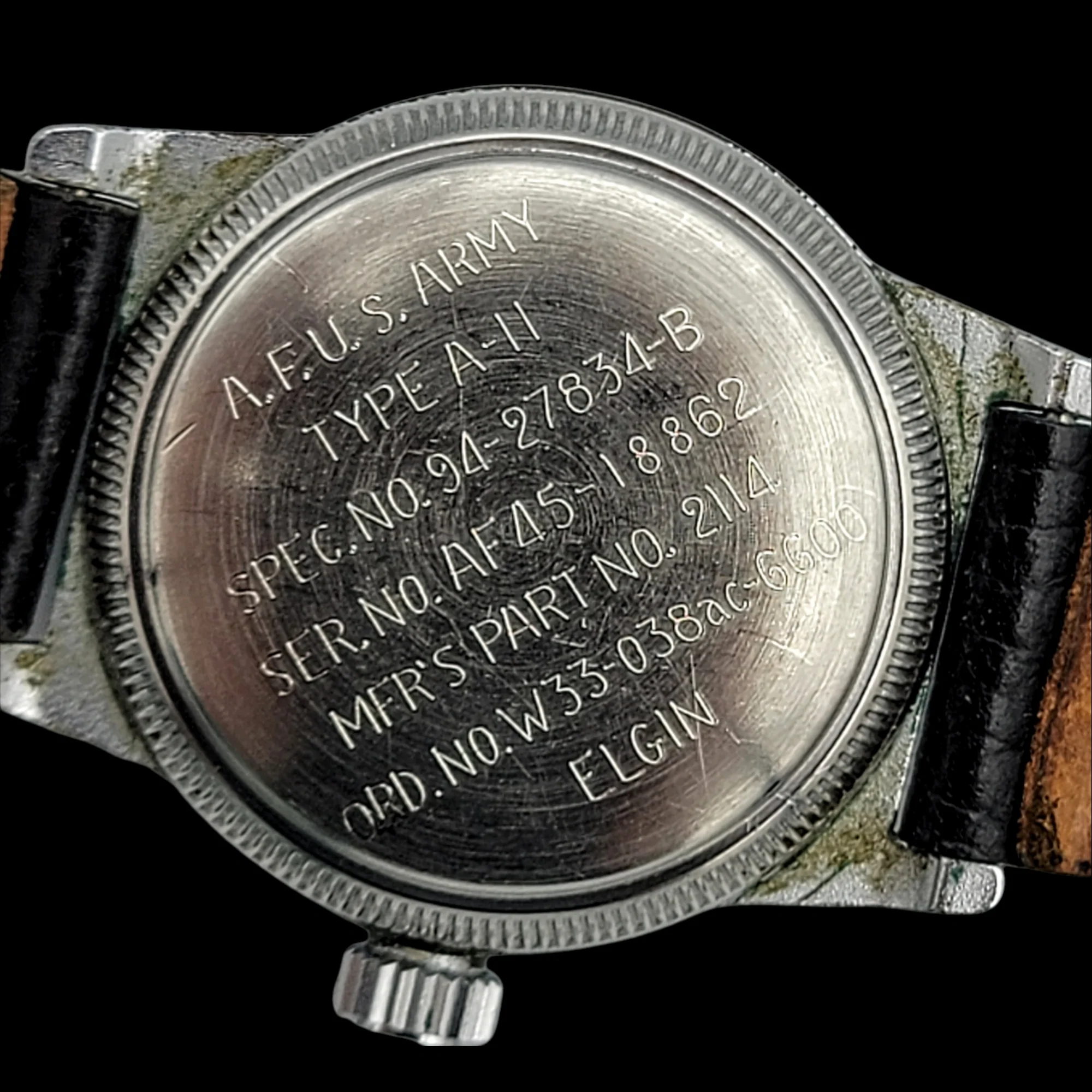 24 HOUR ELGIN Type A-11 Navigation Watch WWII U.S. Army Hacking 18 Jewels Grade 685 - Image 13