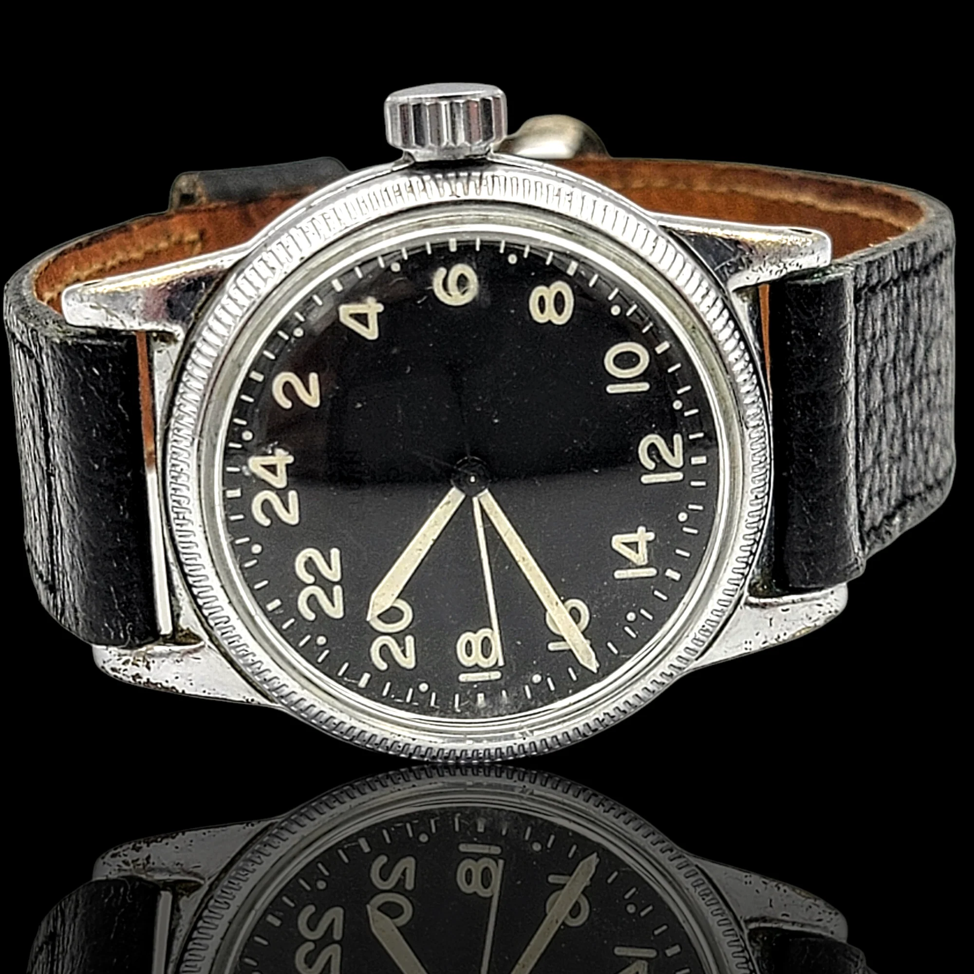 24 HOUR ELGIN Type A-11 Navigation Watch WWII U.S. Army Hacking 18 Jewels Grade 685 - Image 15