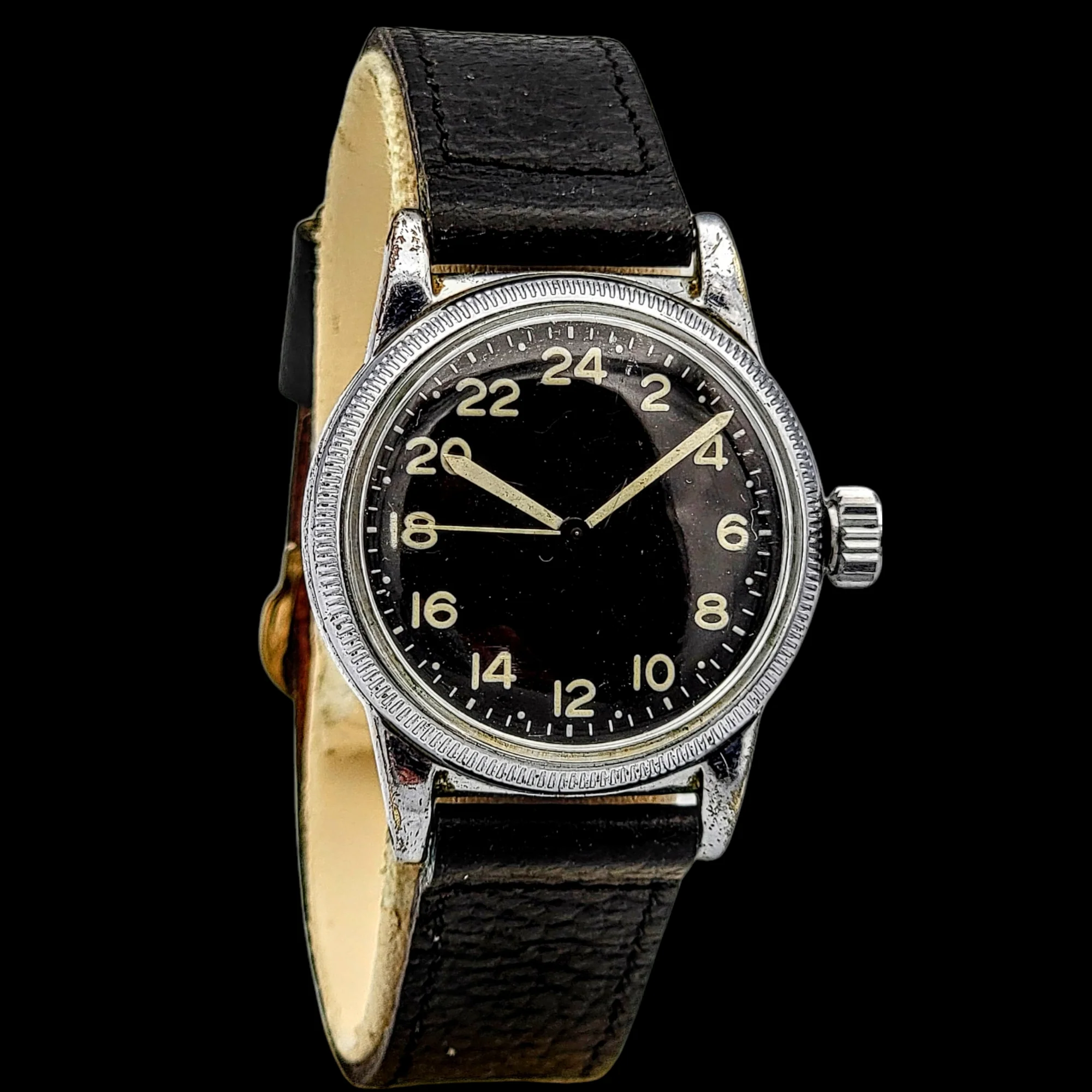 24 HOUR ELGIN Type A-11 Navigation Watch WWII U.S. Army Hacking 18 Jewels Grade 685 - Image 3