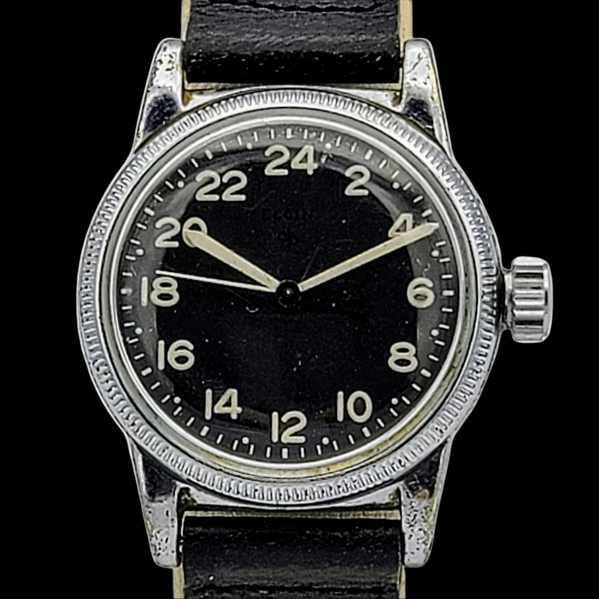 24 HOUR ELGIN Type A-11 Navigation Watch WWII U.S. Army Hacking 18 Jewels Grade 685 - Image 7