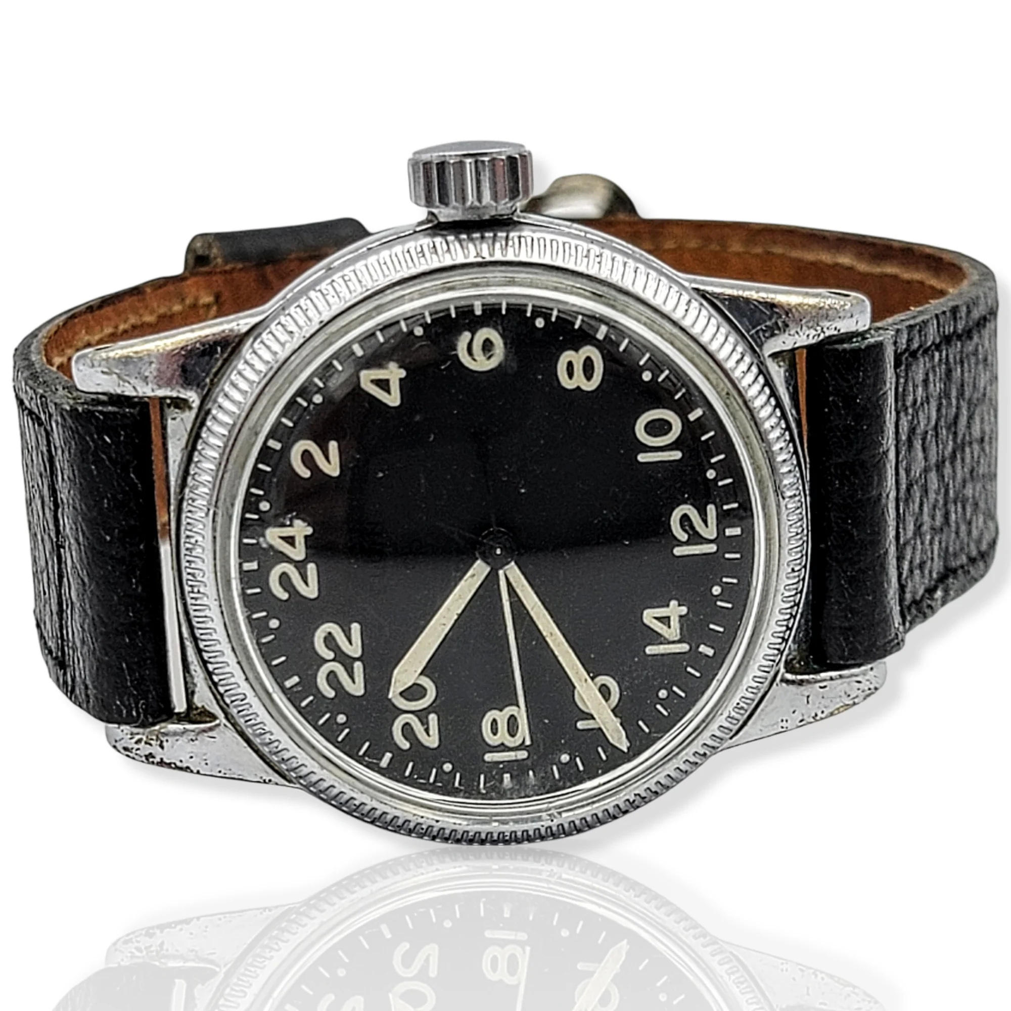 24 HOUR ELGIN Type A-11 Navigation Watch WWII U.S. Army Hacking 18 Jewels Grade 685 - Image 8