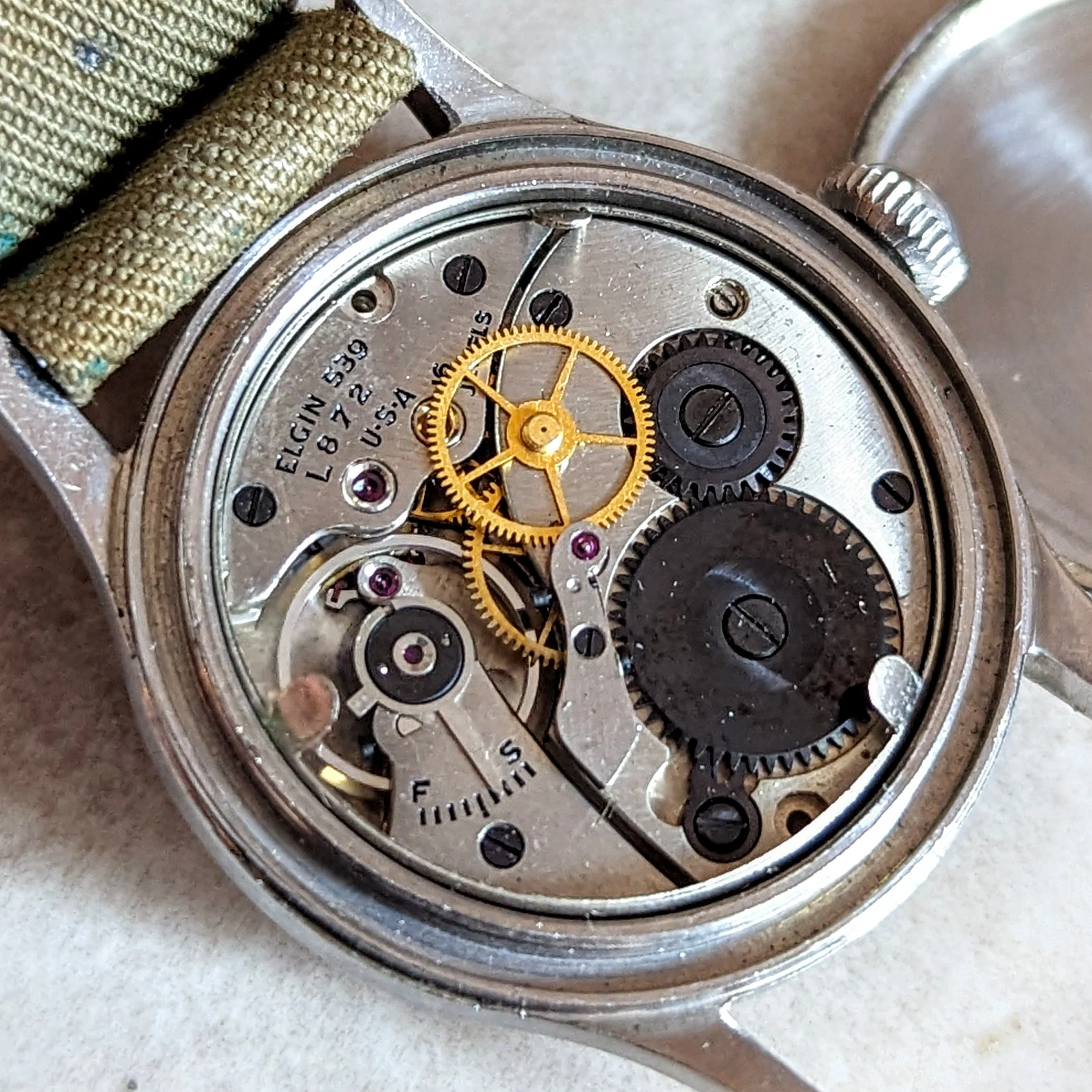 1945 ELGIN WWII Military Watch Ref. 6608 Grade 539 U.S.A. Service Watch - Image 17