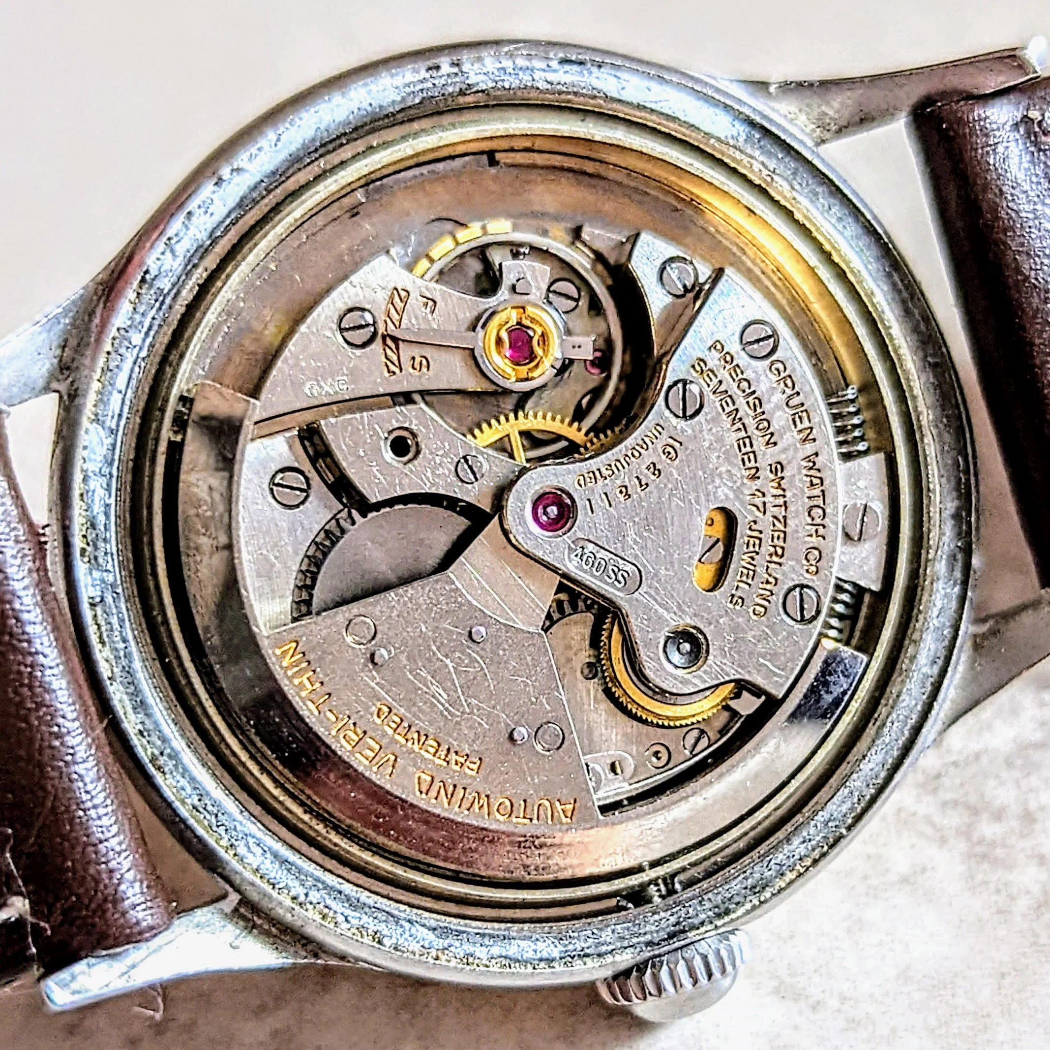 1947 GRUEN Precision Autowind Watch Bumper Vintage Wristwatch - Image 8