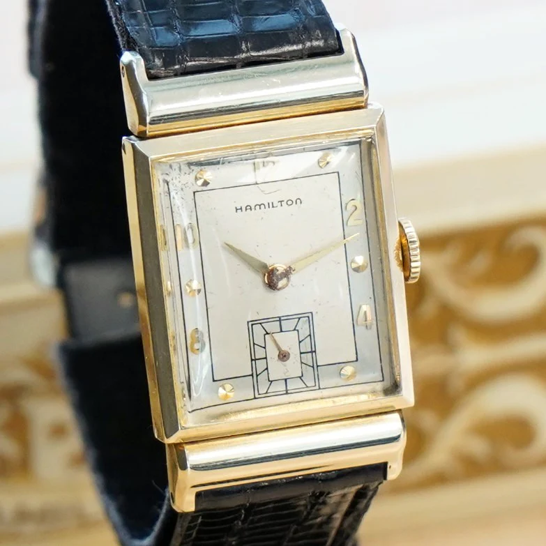 1948 HAMILTON Barton Watch 14K Gold 19 Jewels Cal. 982 U.S.A. Wristwatch - Image 3