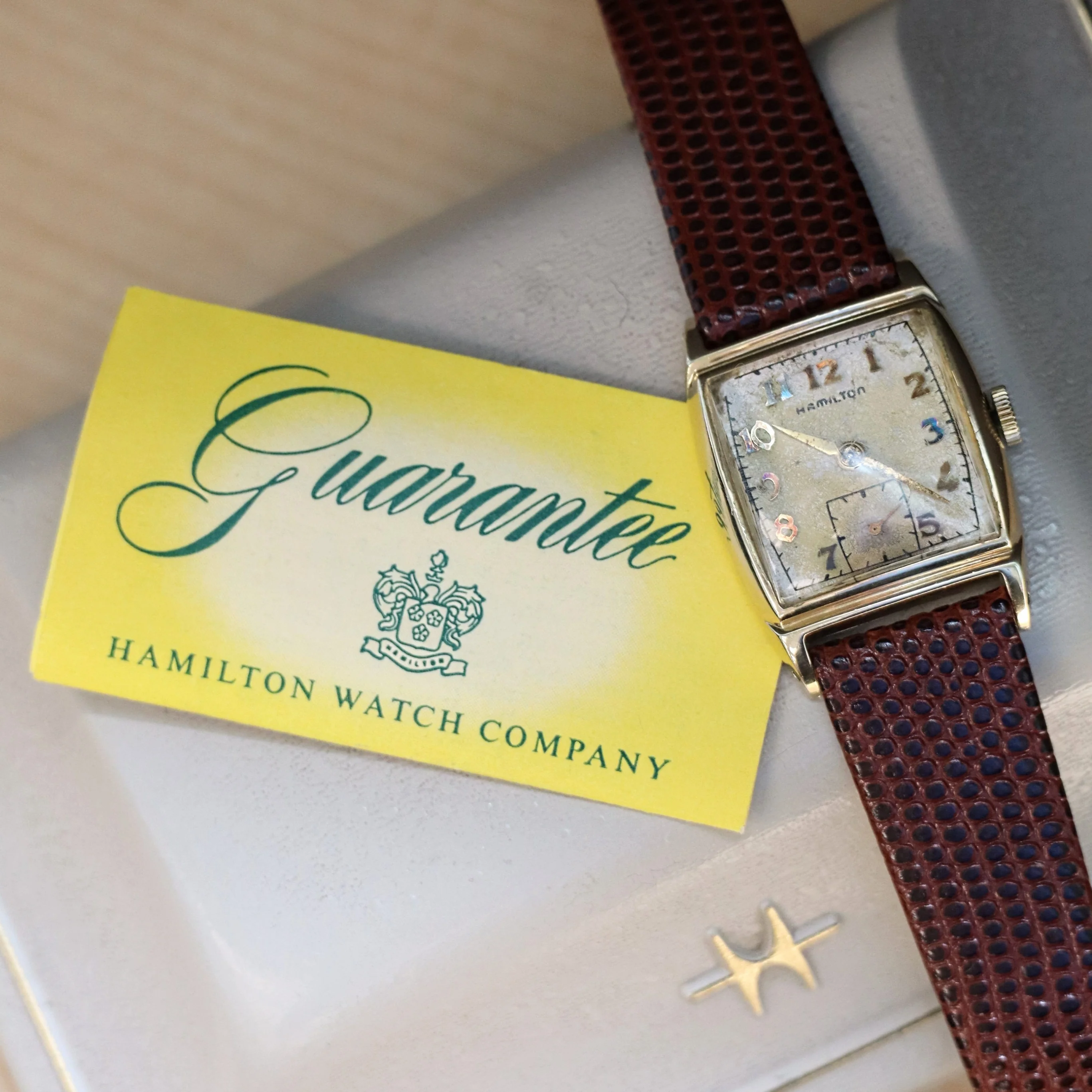 1949 HAMILTON Forbes Watch Cal. 747 17 Jewels U.S.A. 14K G.F. Wristwatch - In Original Box! - Image 2