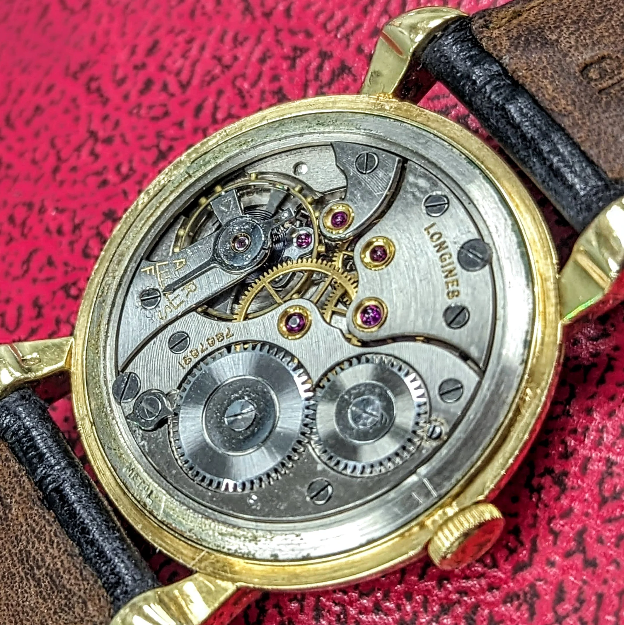 1949 LONGINES Wristwatch Ref. 5950 ALL 18K Solid GOLD 17 Jewels Fancy Lugs Watch - Image 12