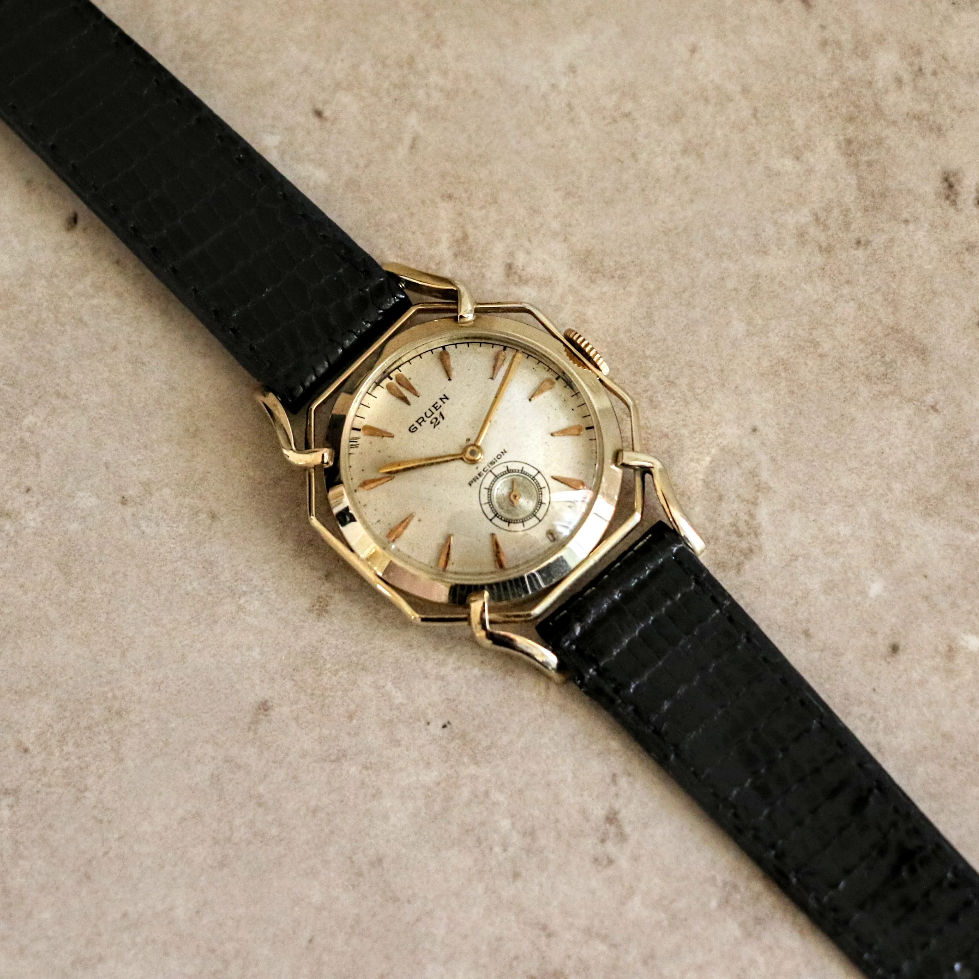 1950 GRUEN Barclay Wristwatch "The Spider" Watch 21 Jewels Precision 10K GF Vintage U.S.A. - Image 12