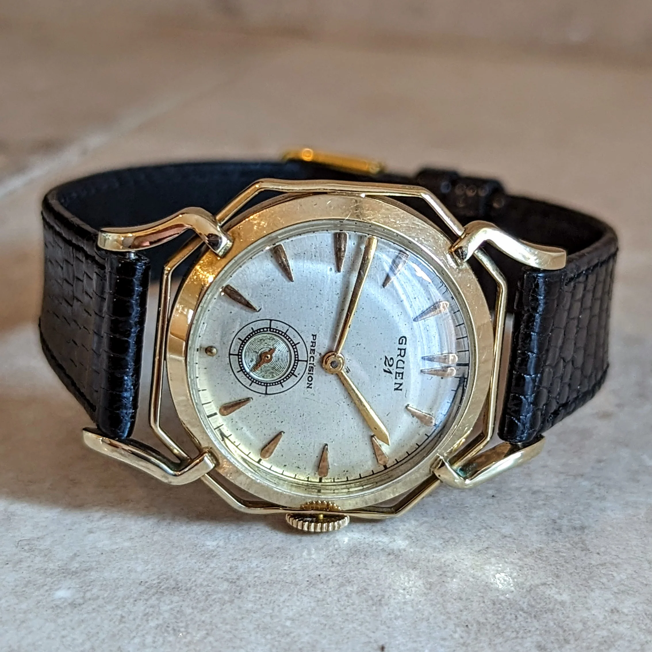 1950 GRUEN Barclay Wristwatch "The Spider" Watch 21 Jewels Precision 10K GF Vintage U.S.A. - Image 13