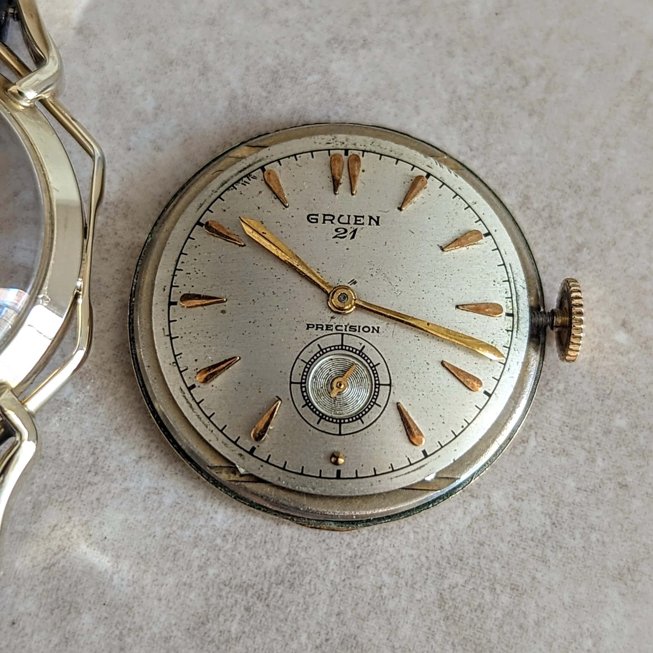 1950 GRUEN Barclay Wristwatch "The Spider" Watch 21 Jewels Precision 10K GF Vintage U.S.A. - Image 18