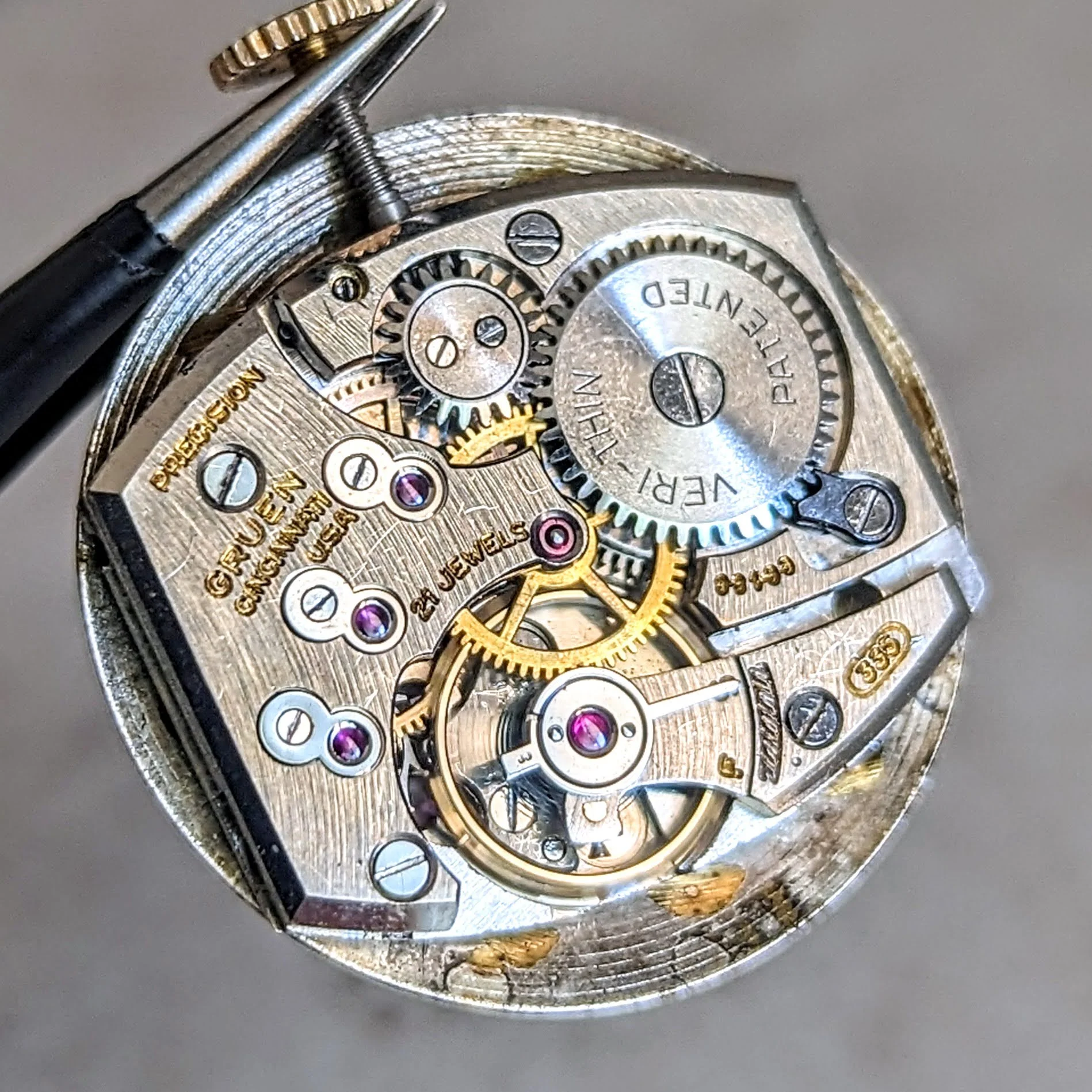 1950 GRUEN Barclay Wristwatch "The Spider" Watch 21 Jewels Precision 10K GF Vintage U.S.A. - Image 19