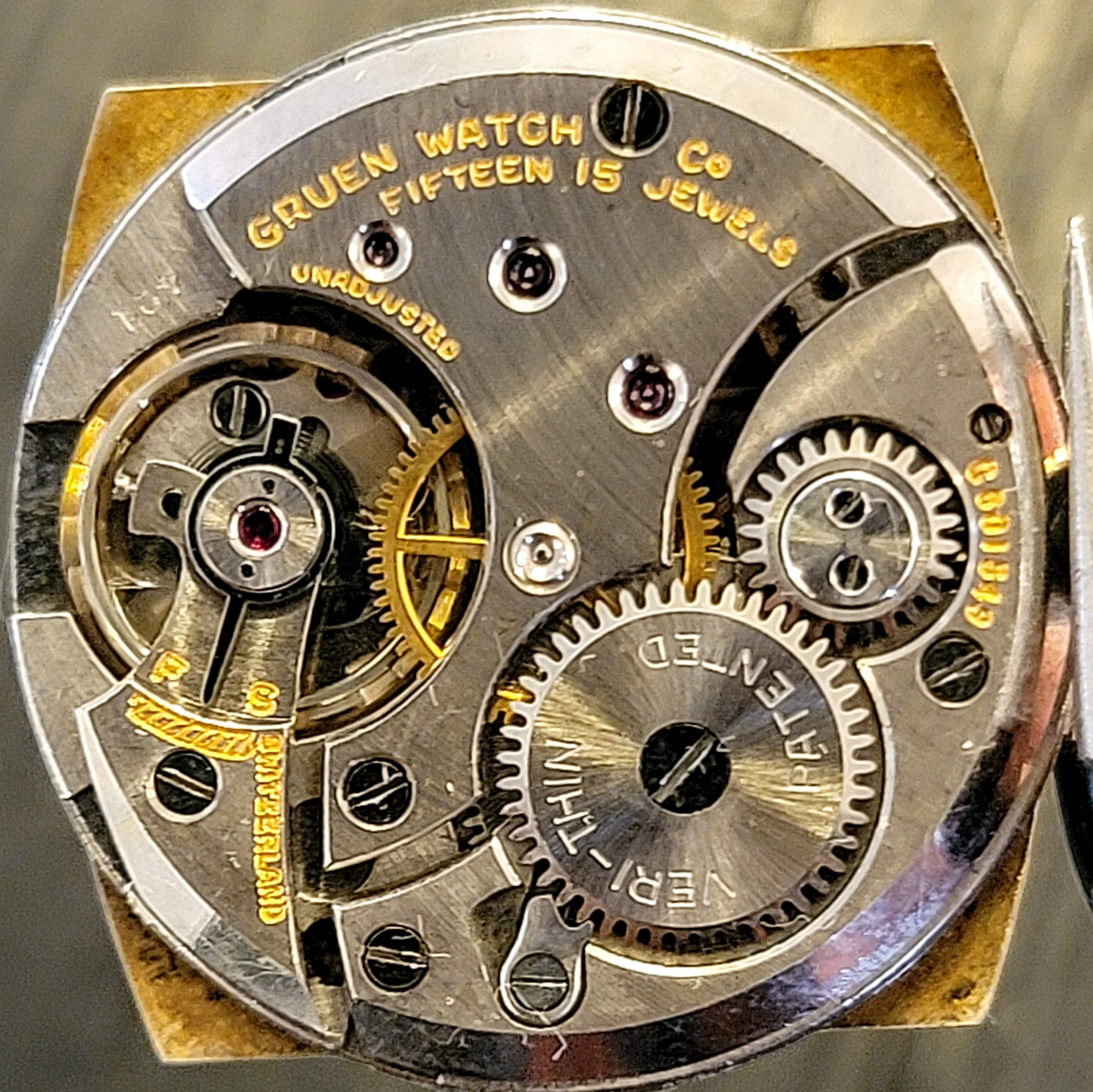 1950 GRUEN Veri-Thin Watch 15 Jewels Cal. 421 Swiss Made - Image 13