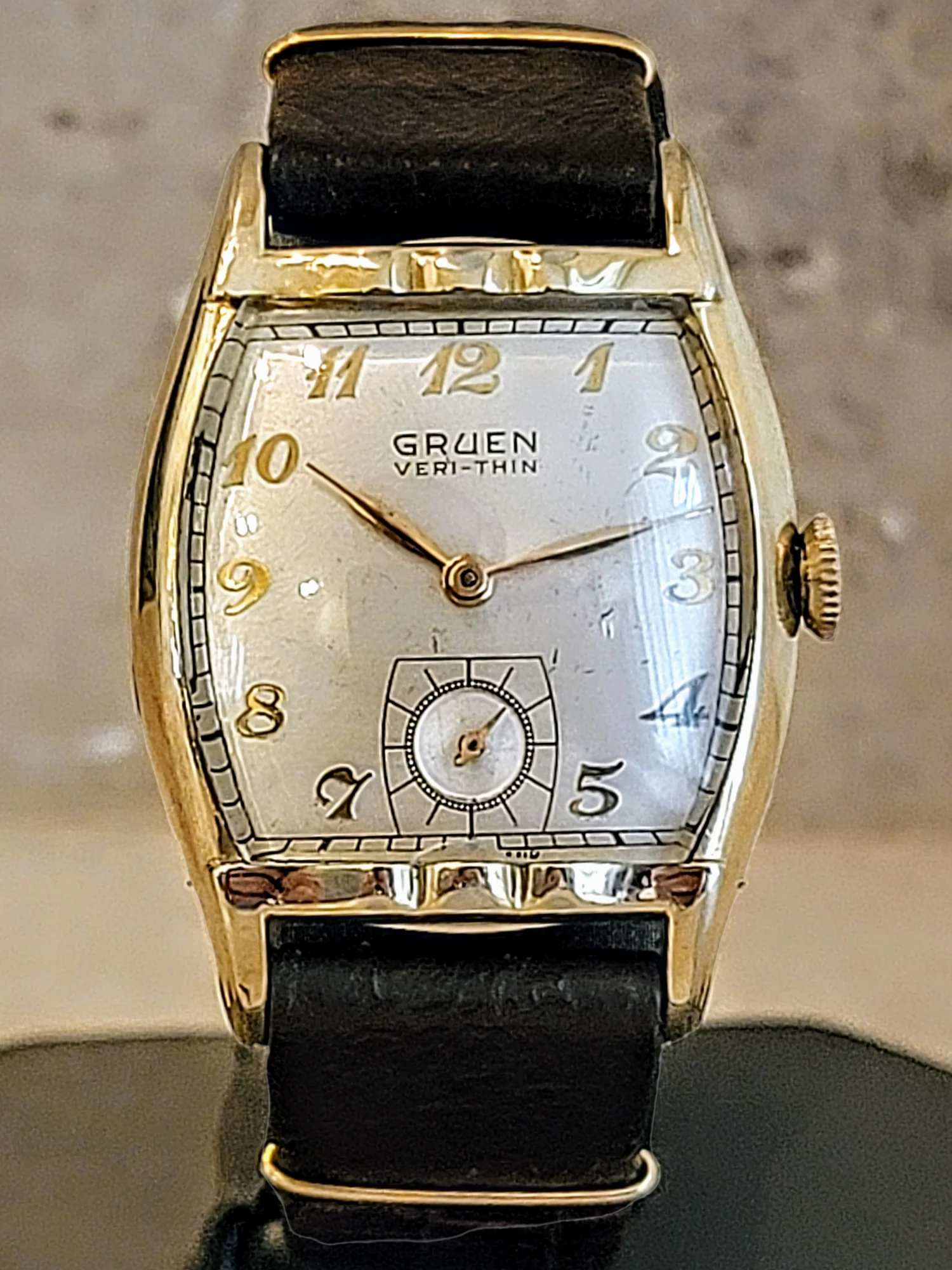 1950 GRUEN Veri-Thin Watch 15 Jewels Cal. 421 Swiss Made - Image 5