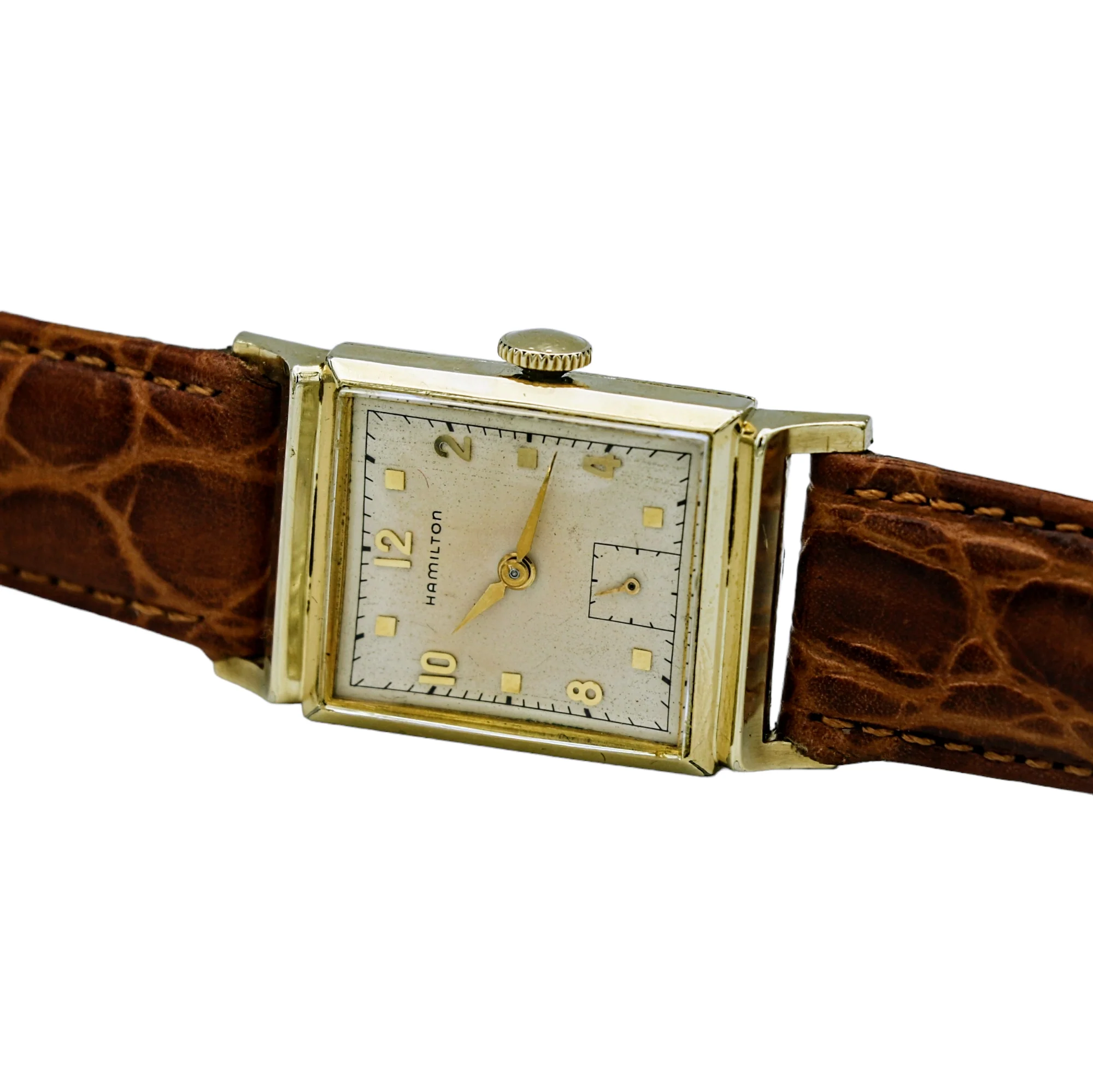 1950 Hamilton Franklin Wristwatch 10K GF Grade 980 17 Jewels Watch - Image 10