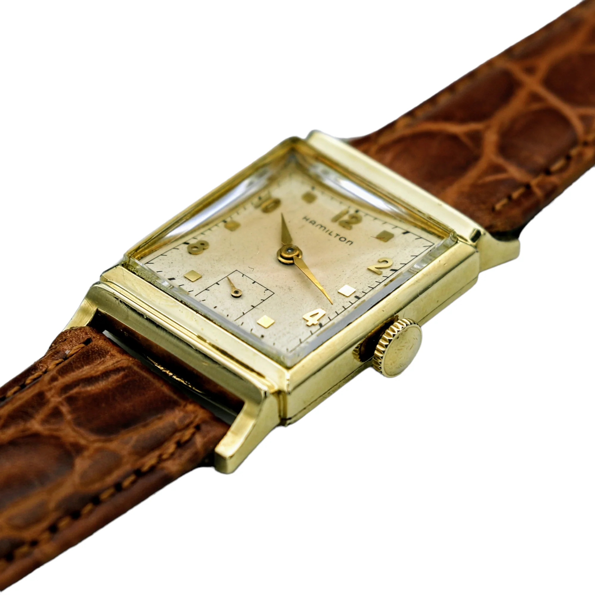 1950 Hamilton Franklin Wristwatch 10K GF Grade 980 17 Jewels Watch - Image 11