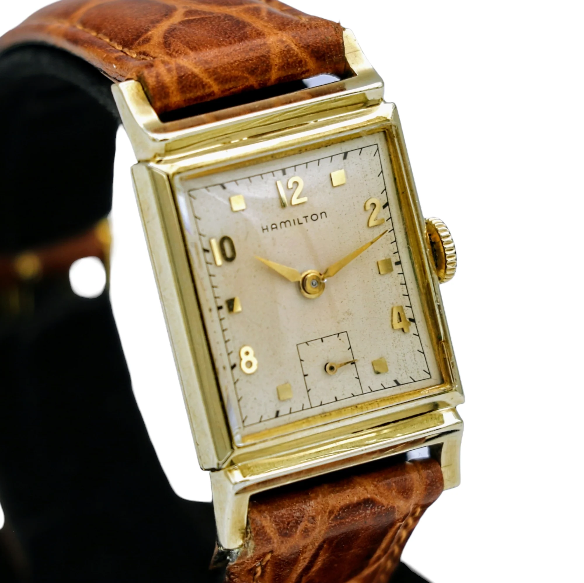 1950 Hamilton Franklin Wristwatch 10K GF Grade 980 17 Jewels Watch - Image 3