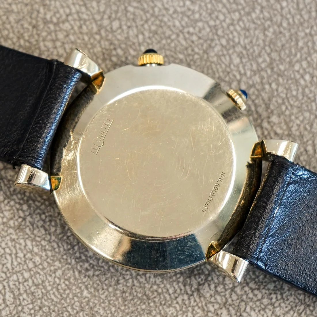 1950 Jaeger-LeCoultre Memovox Wrist Alarm Watch Two-Tone Dial 32mm Fancy Lugs - 10K GF Wristwatch - Image 10