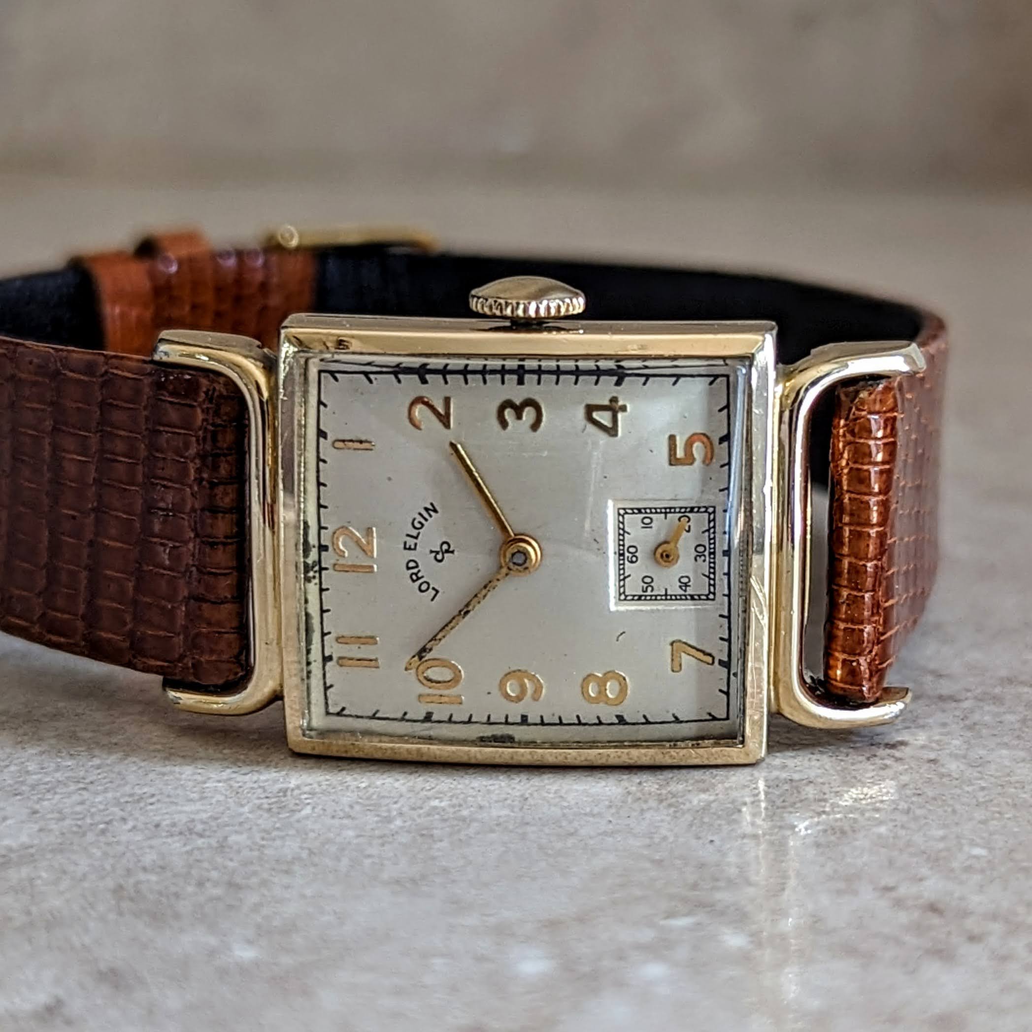 1950 LORD ELGIN Wristwatch 23 Jewels Grade 626 6 ADJ’s U.S.A. Made Vintage Watch - Image 13
