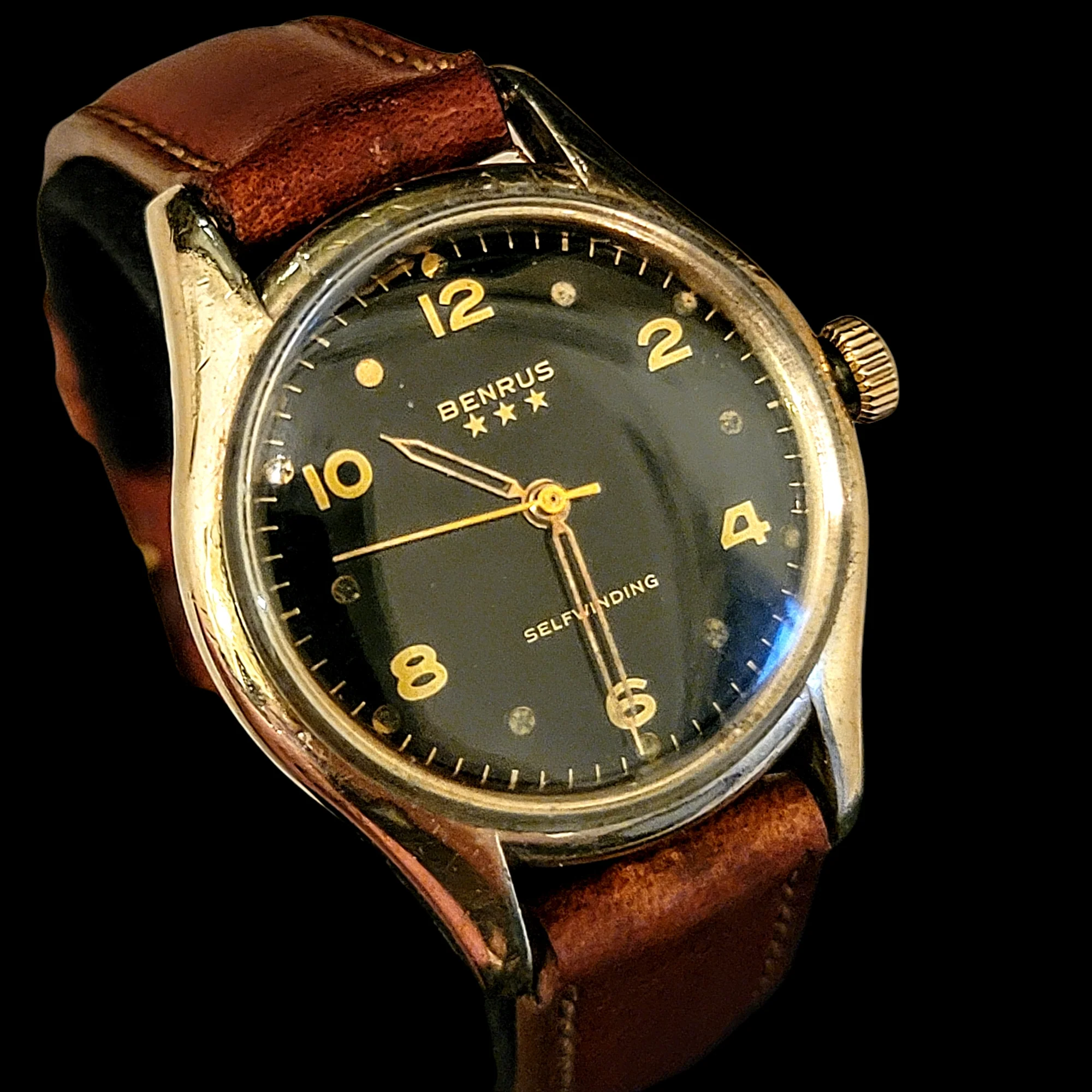 1950's  BENRUS Self-Winding Watch 17 Jewels Model CF 1 Cal. ETA 1256 Swiss - Image 11